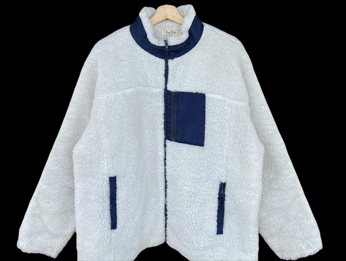 Designer × Japanese Brand 🇯🇵VINTAGE LA VIE AW18 DEEP PILE RETRO X FLEECE JACKET Size US L / EU 52-54 / 3 - 6 Thumbnail