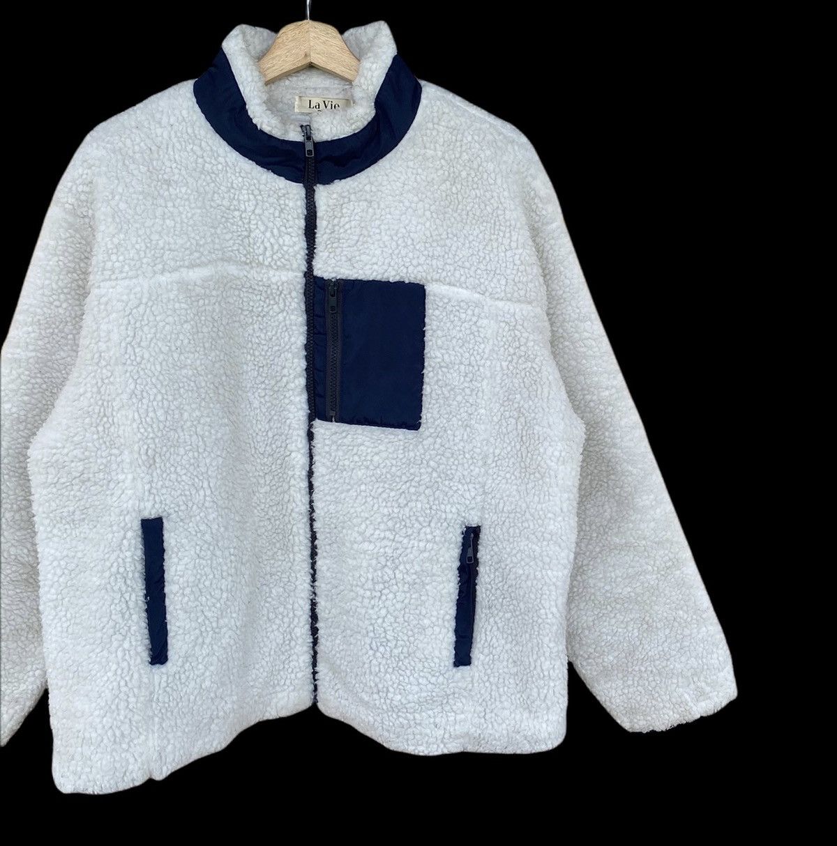 Designer × Japanese Brand 🇯🇵VINTAGE LA VIE AW18 DEEP PILE RETRO X FLEECE JACKET Size US L / EU 52-54 / 3 - 7 Thumbnail