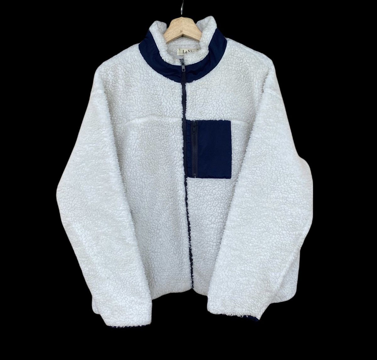 Designer × Japanese Brand 🇯🇵VINTAGE LA VIE AW18 DEEP PILE RETRO X FLEECE JACKET Size US L / EU 52-54 / 3 - 2 Thumbnail