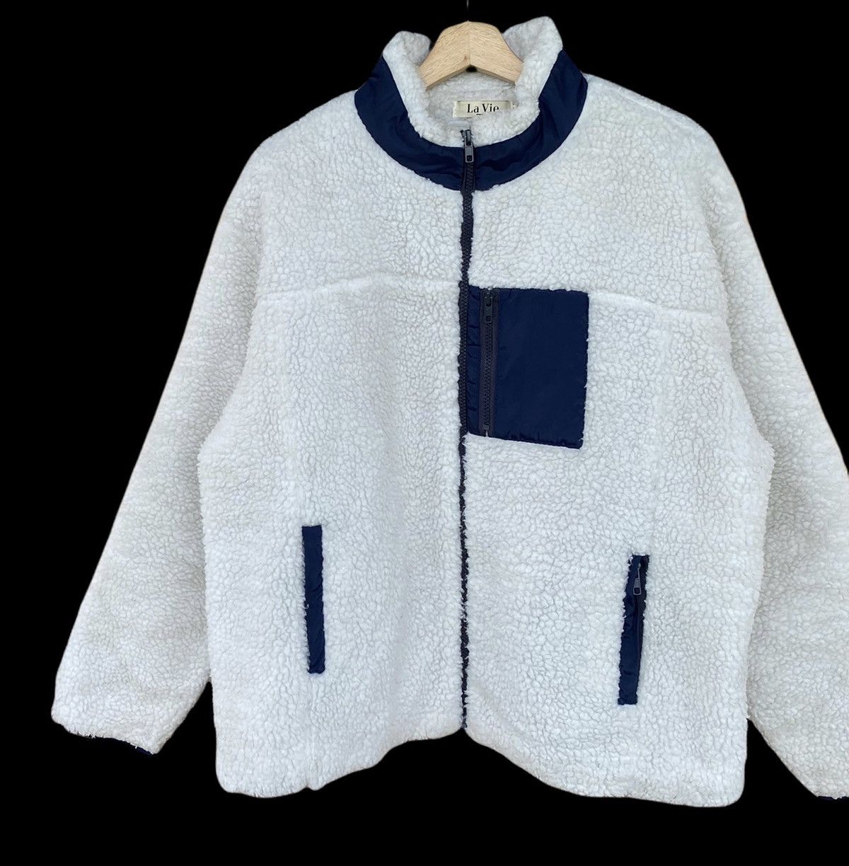 Designer × Japanese Brand 🇯🇵VINTAGE LA VIE AW18 DEEP PILE RETRO X FLEECE JACKET Size US L / EU 52-54 / 3 - 8 Thumbnail