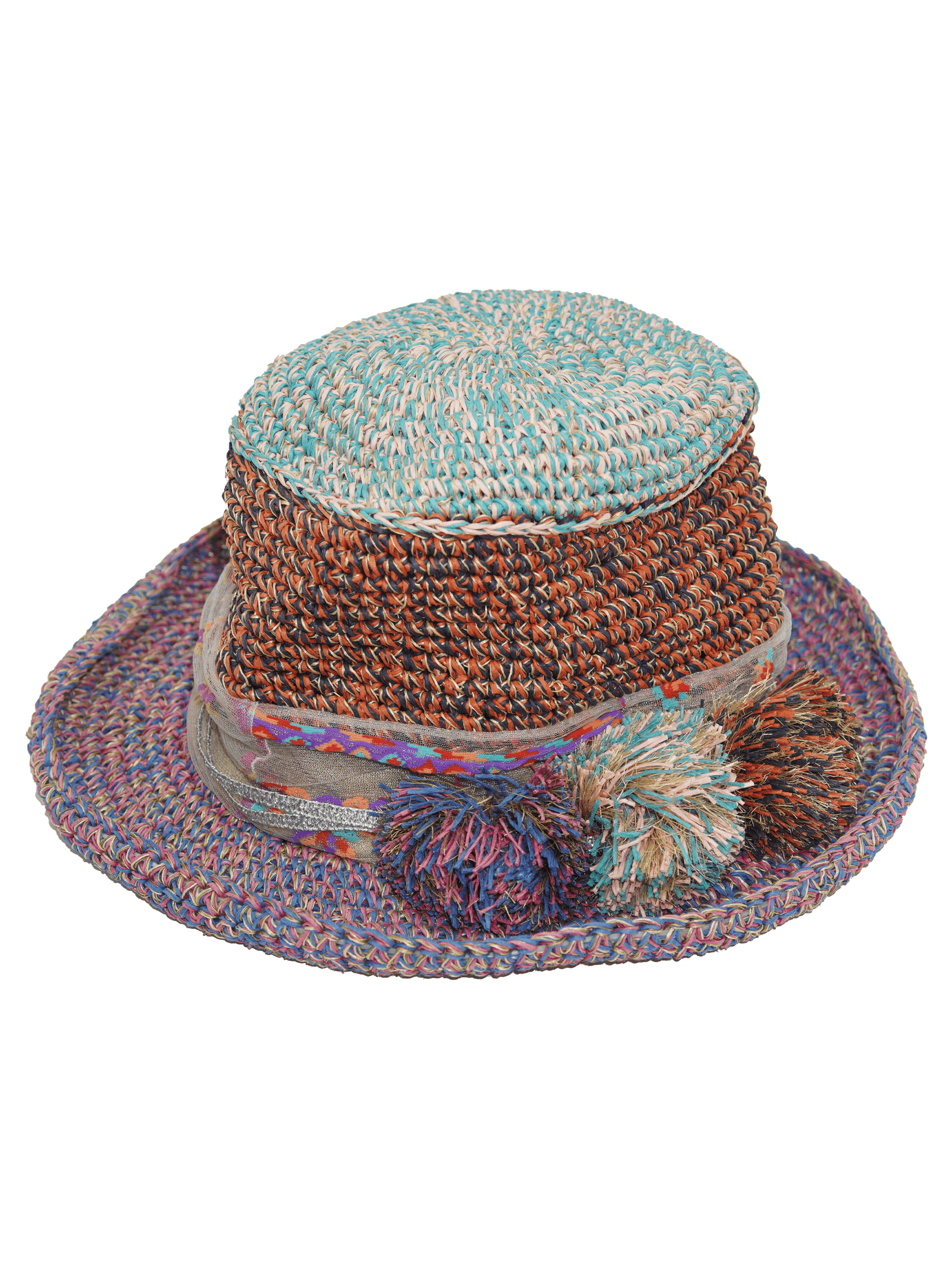 Kapital Paper Yarn Van Gogh Heather Pork Pie HAT (high) Size ONE SIZE - 1 Thumbnail