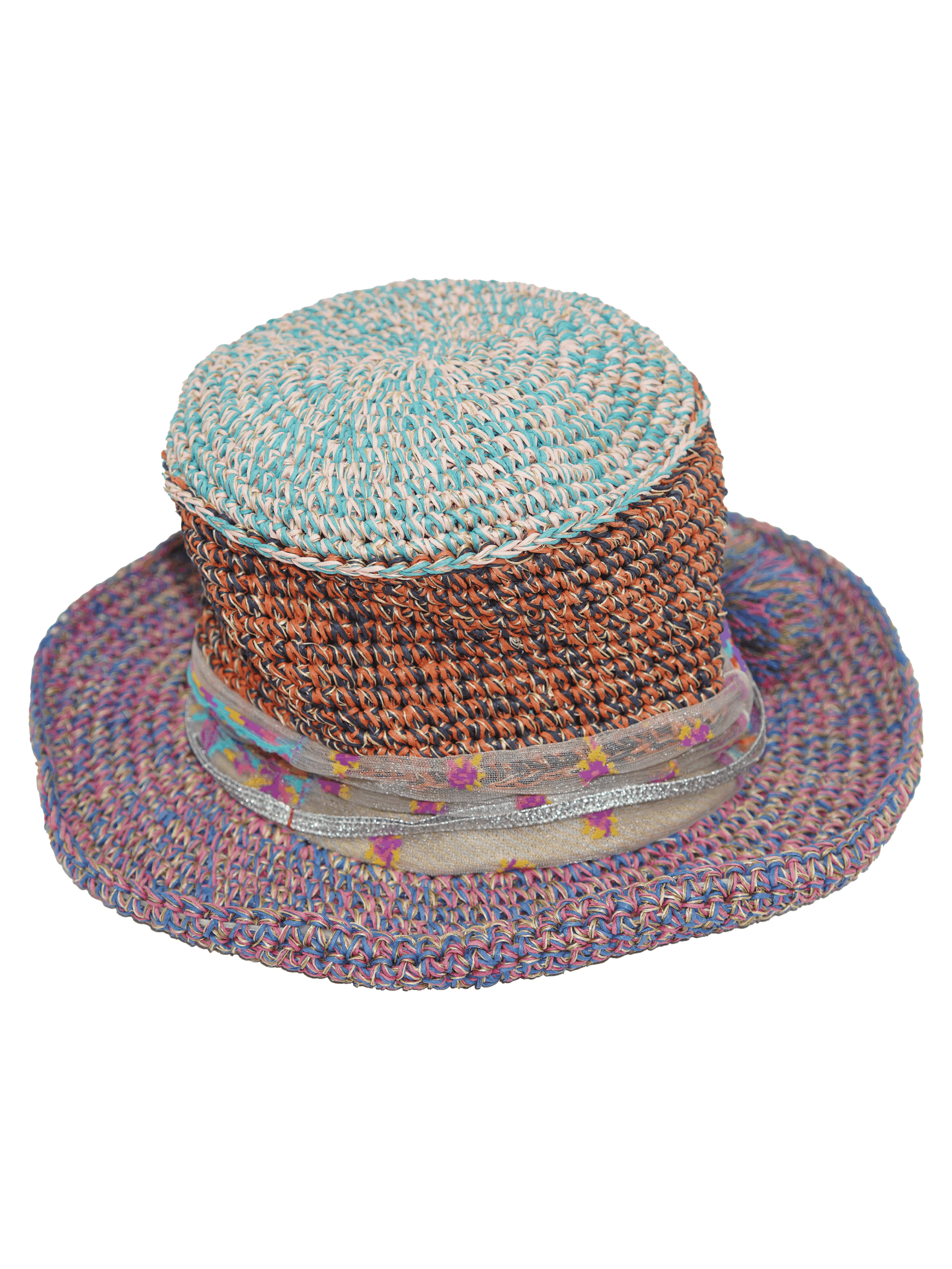 Kapital Paper Yarn Van Gogh Heather Pork Pie HAT (high) Size ONE SIZE - 2 Thumbnail