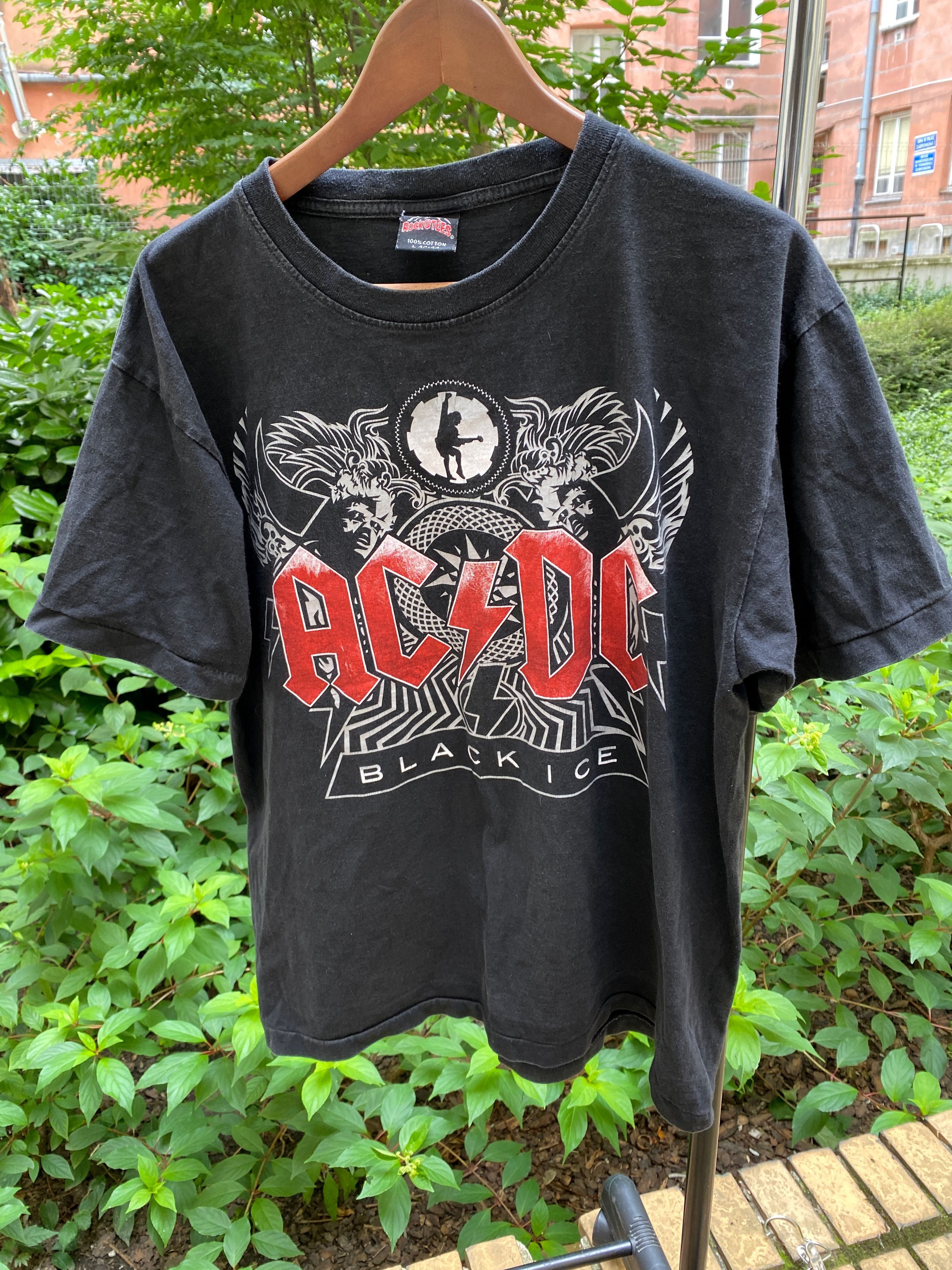 Ac/Dc × Band Tees × Rock T Shirt Ac/Dc AC DC BLACK ICE Band Tees T ...