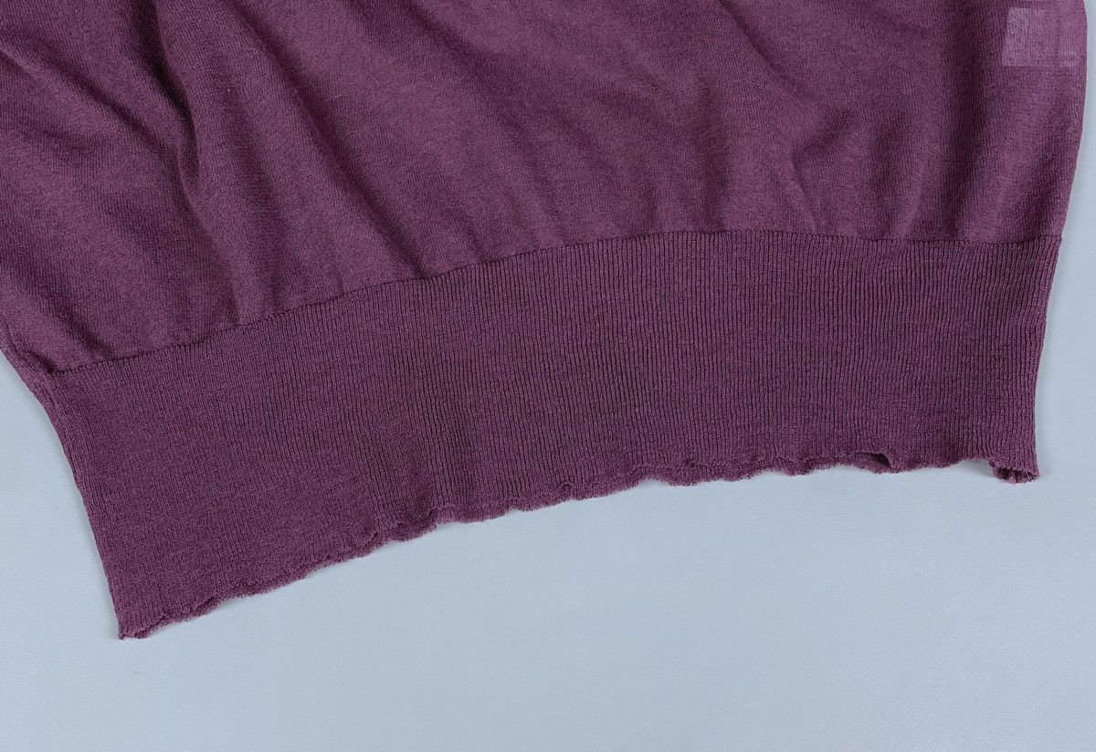 Brunello Cucinelli Women's Brunello Cucinelli Knit Burgundy V-Neck Blouse Sz L Size L / US 10 / IT 46 - 8 Thumbnail