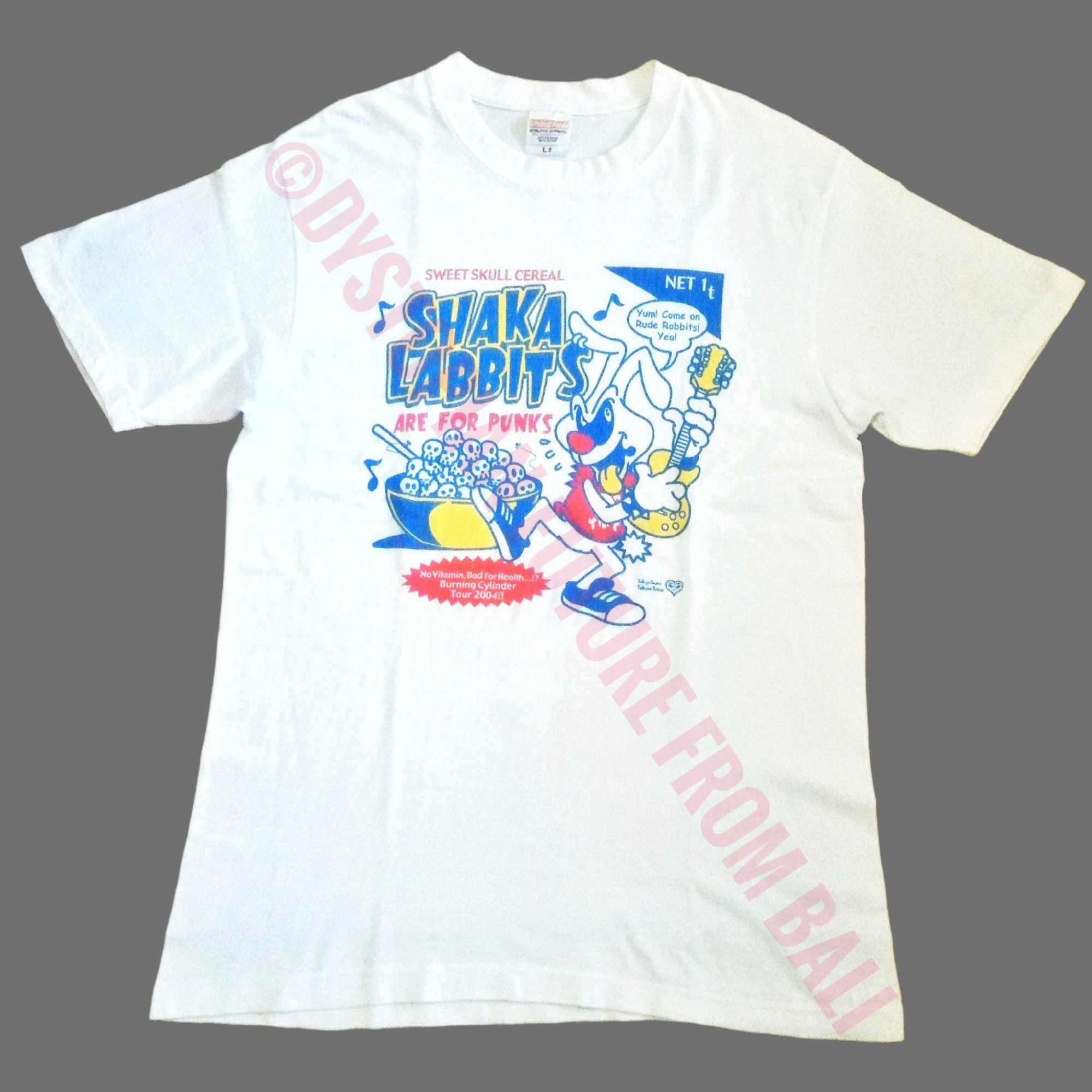 SHAKALABBIT Tシャツ 2004 Shakalabbits Burning Cylinder Tour 2004 Japanese Band Tshirt