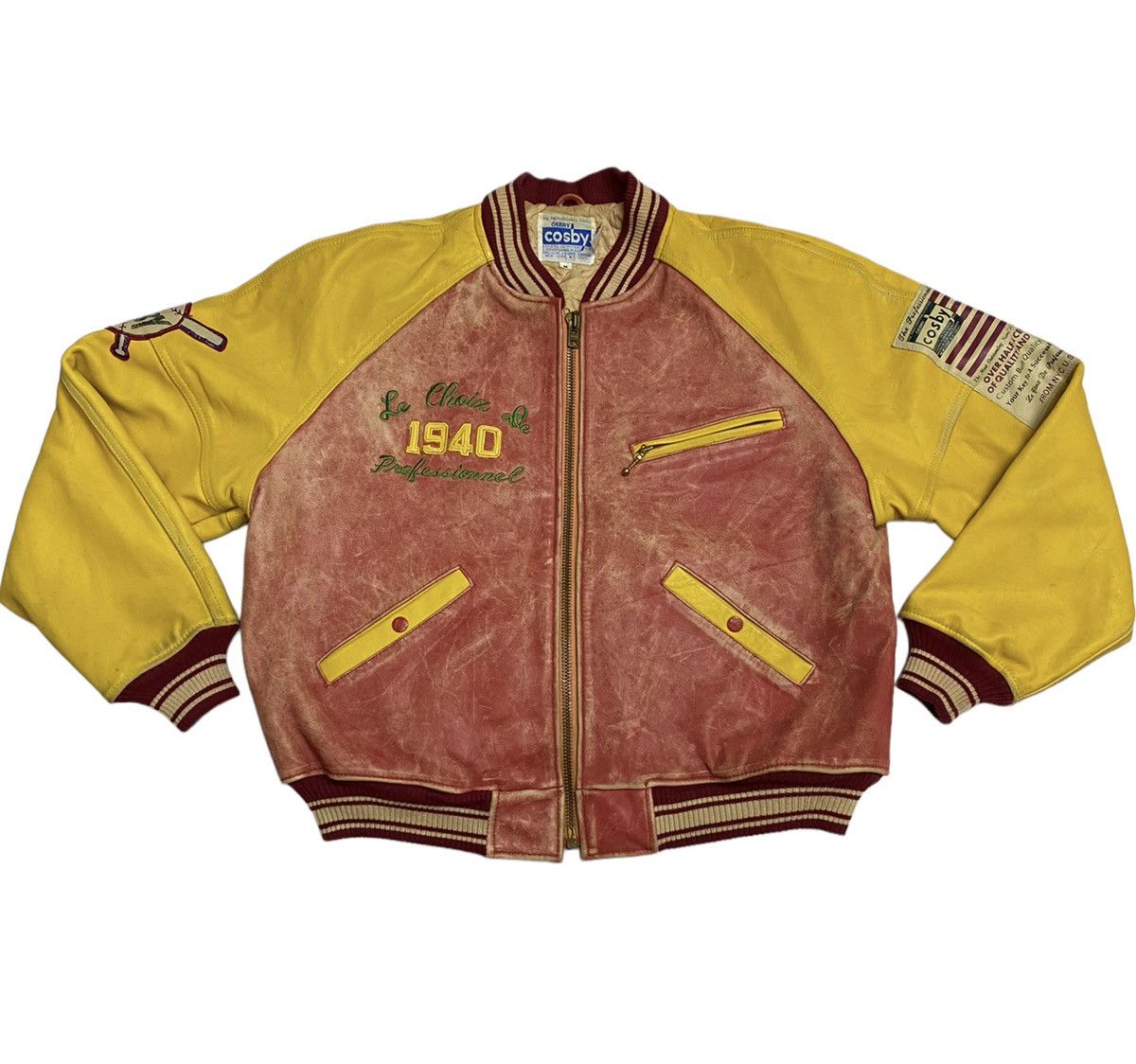 Vintage Cosby Sport Specialties Leather Varsity Jacket (B8)