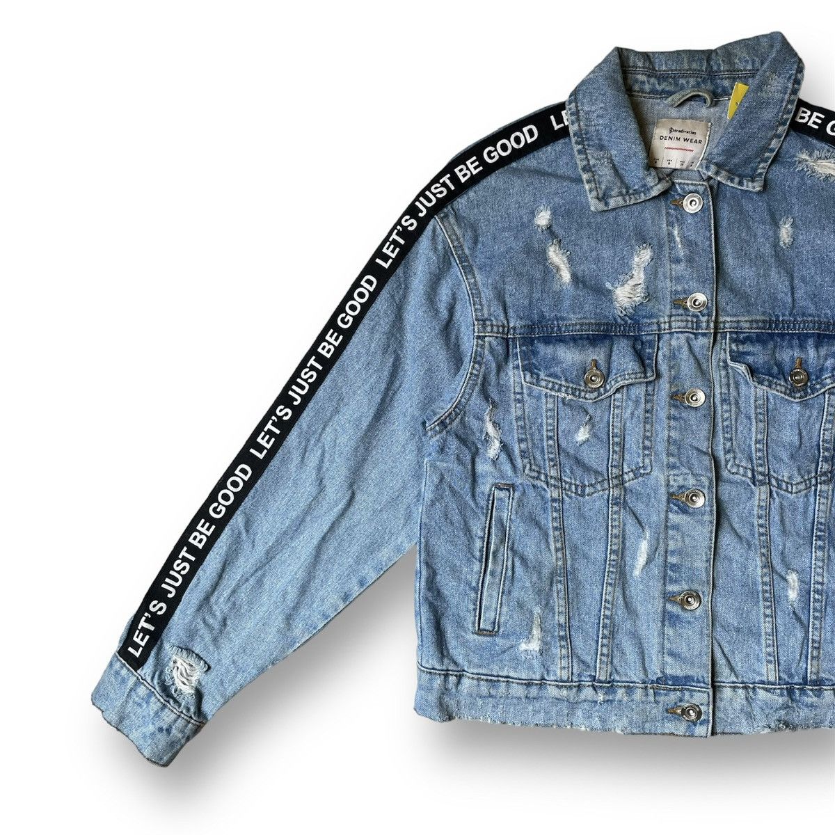 Japanese Brand Stradivarius Denim Wear Disstresed Jacket Size US M / EU 48-50 / 2 - 2 Thumbnail