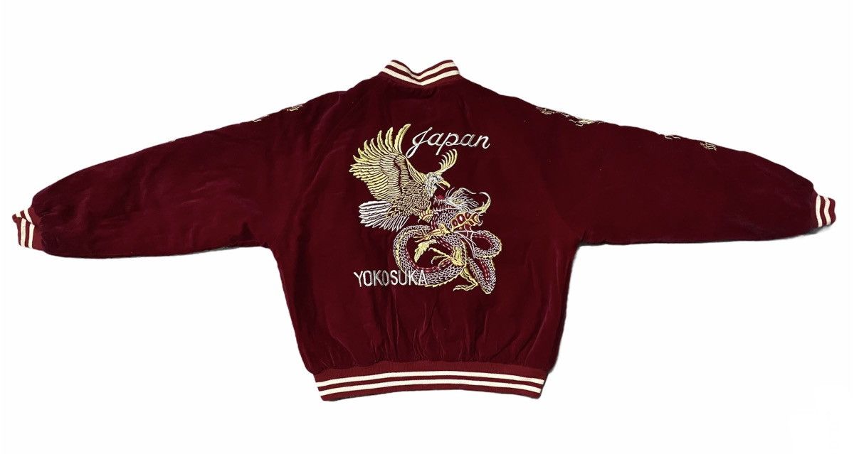 Toyo Enterprises VARSITY JACKET EMBROIDERED DRAGON VELVET YAKUZA STYLE Size US M / EU 48-50 / 2 - 2 Thumbnail
