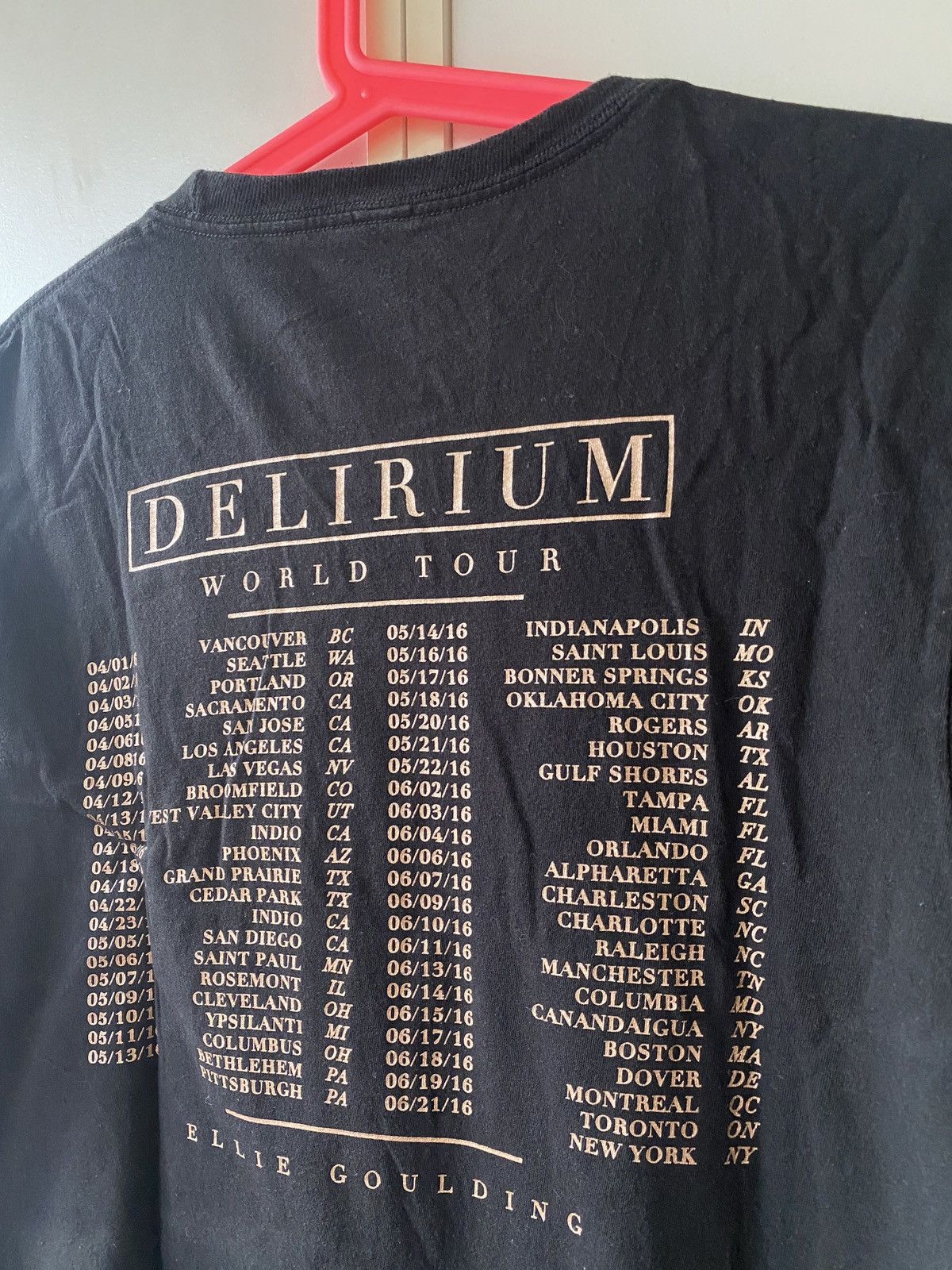 Band Tees ELLIE GOULDING DELIRIUM WORLD TOUR TEE Size US M / EU 48-50 / 2 - 6 Thumbnail