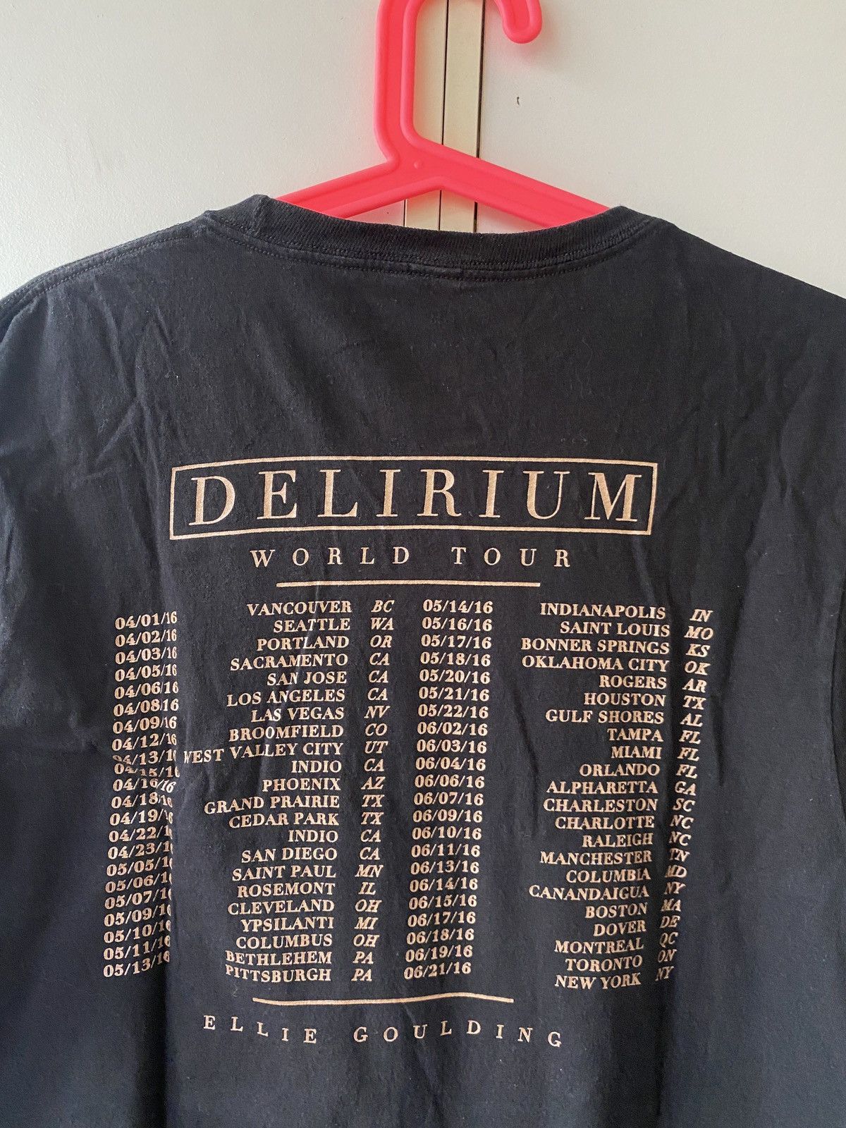 Band Tees ELLIE GOULDING DELIRIUM WORLD TOUR TEE Size US M / EU 48-50 / 2 - 5 Thumbnail