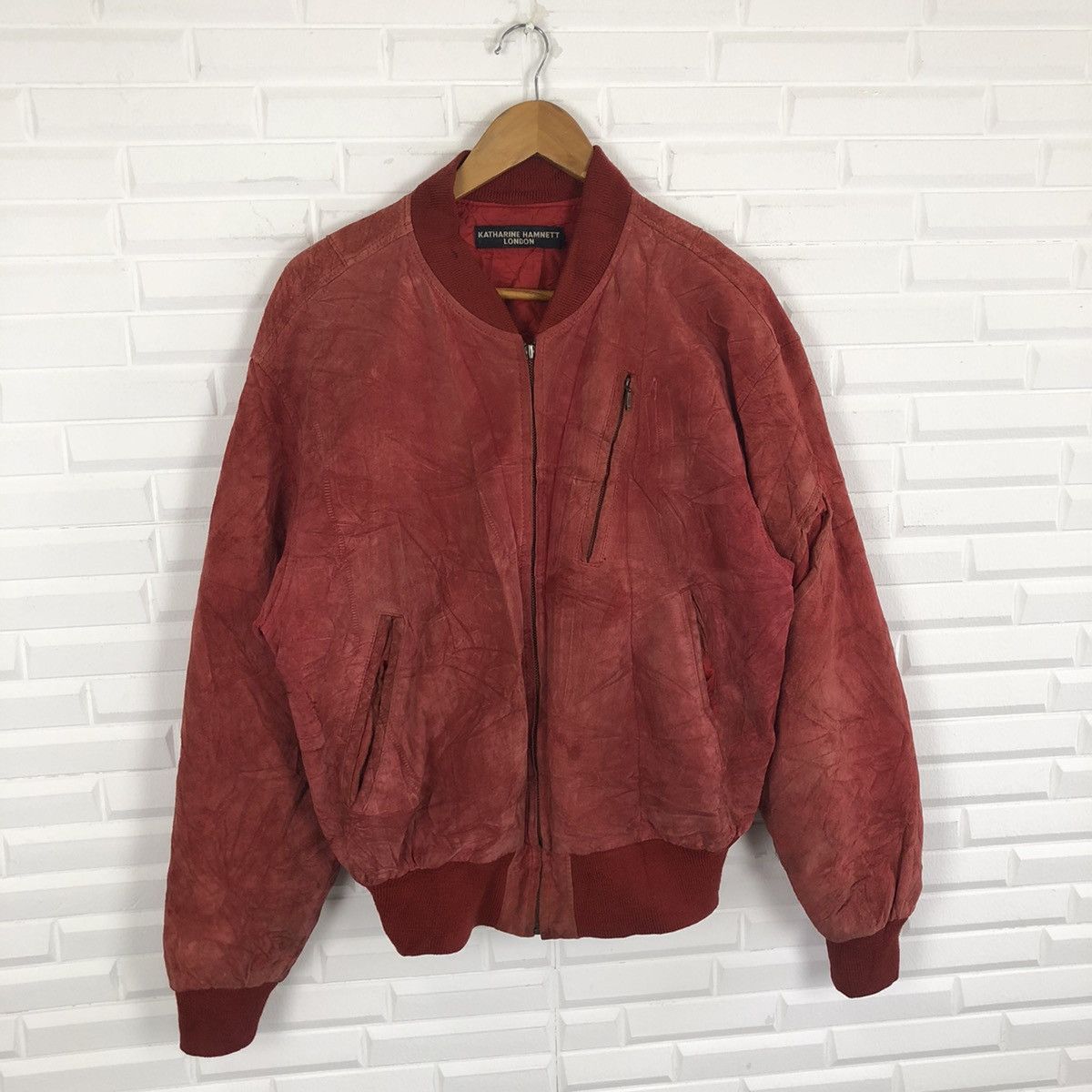 Katharine Hamnett London KATHARINE HAMNETT LONDON LEATHER BOMBER JACKET Size US M / EU 48-50 / 2 - 4 Thumbnail