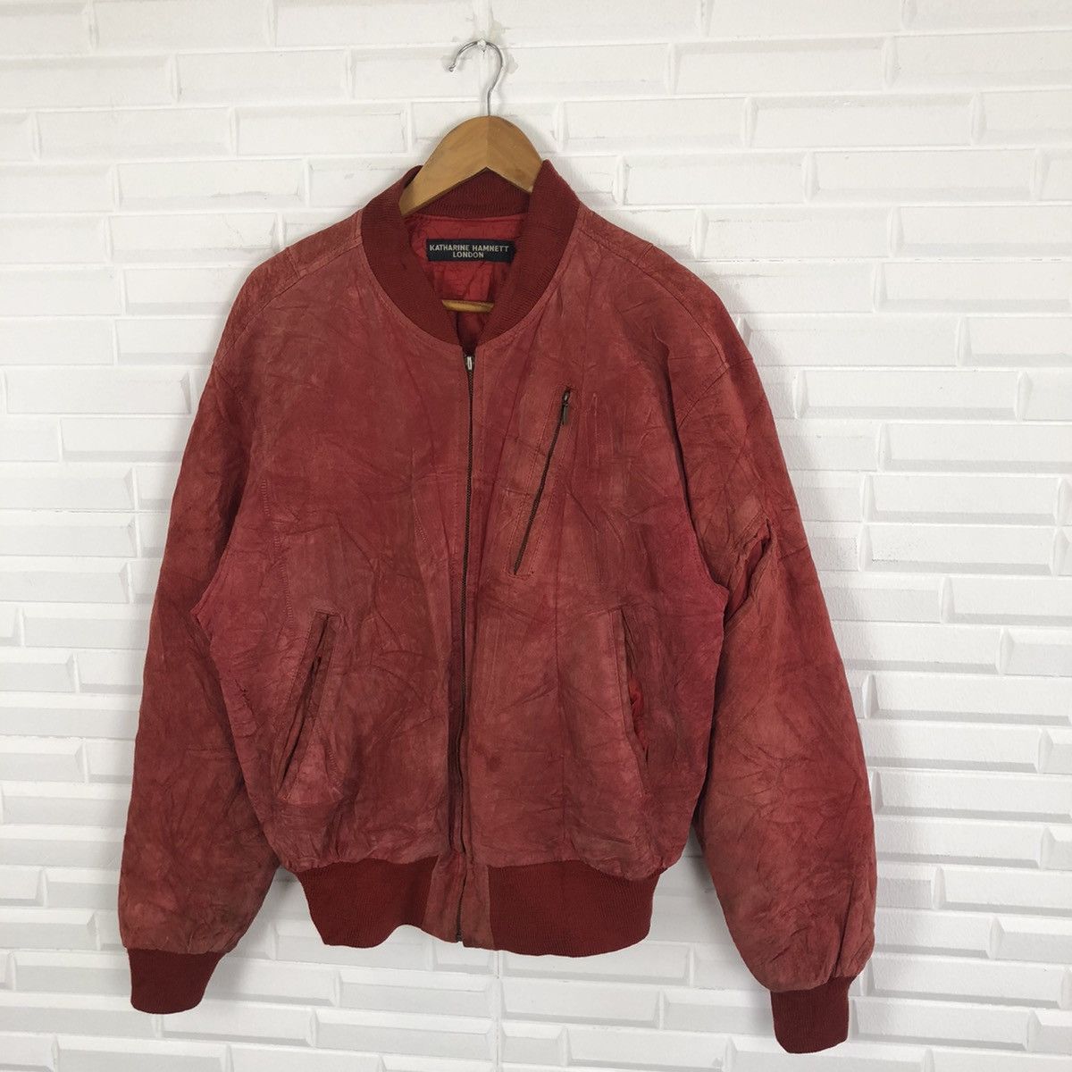 Katharine Hamnett London KATHARINE HAMNETT LONDON LEATHER BOMBER JACKET Size US M / EU 48-50 / 2 - 3 Thumbnail