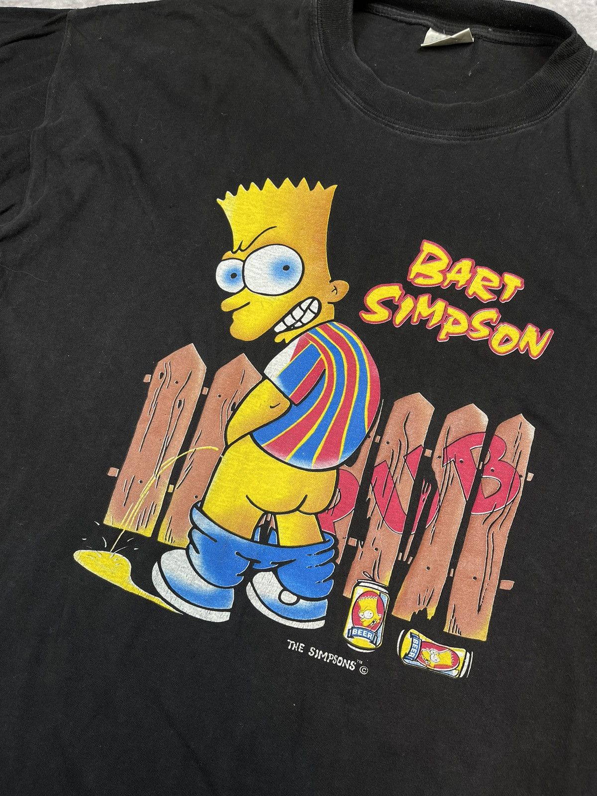 Vintage Vintage tee Bart Simpson piss big logo beer Size US L / EU 52-54 / 3 - 2 Thumbnail