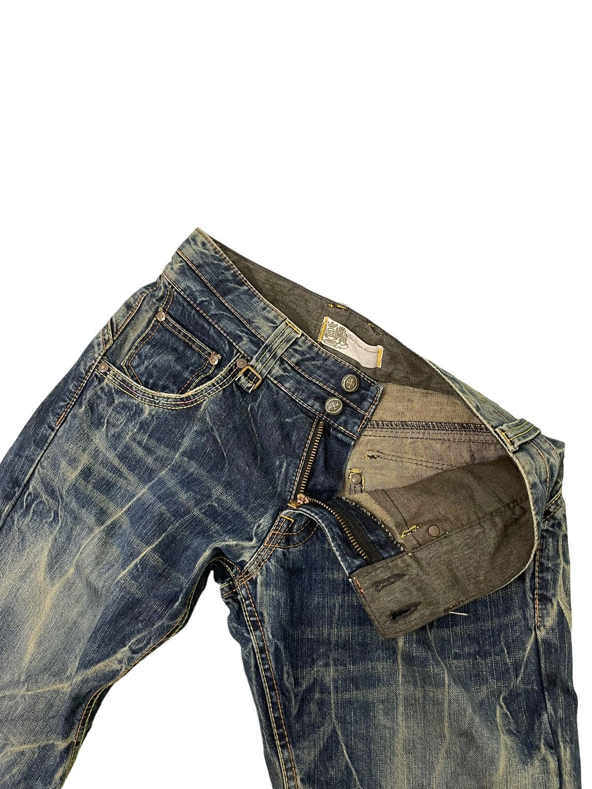 Japanese Brand Acid Wash Jeans Lightning⚡️BDG Denim Regular 5🟦 Size US 31 - 20 Thumbnail