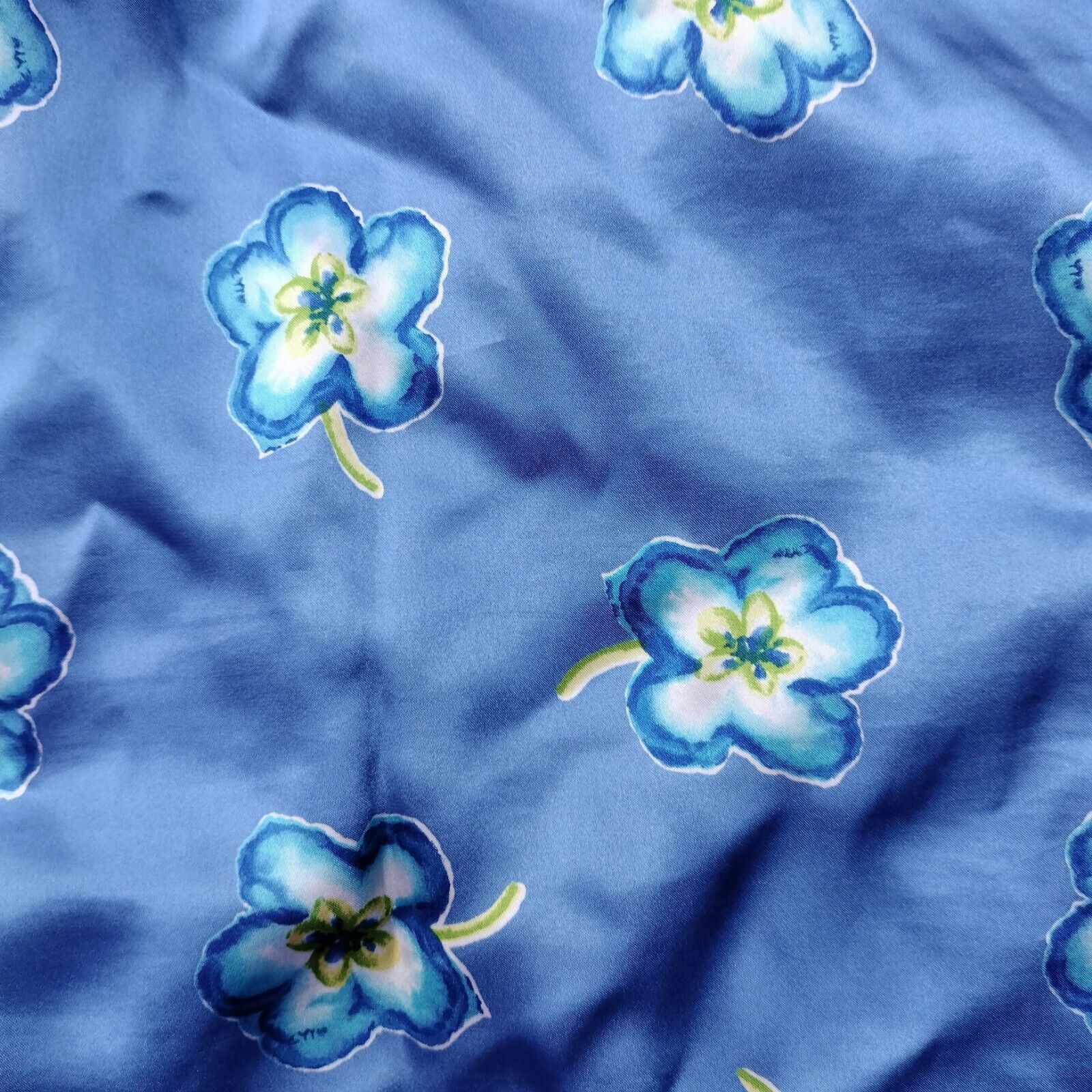 Man Made In Australia Vintage 80s Top Blouse Floral Satin Button Up Pyjamas Size L / US 10 / IT 46 - 6 Thumbnail