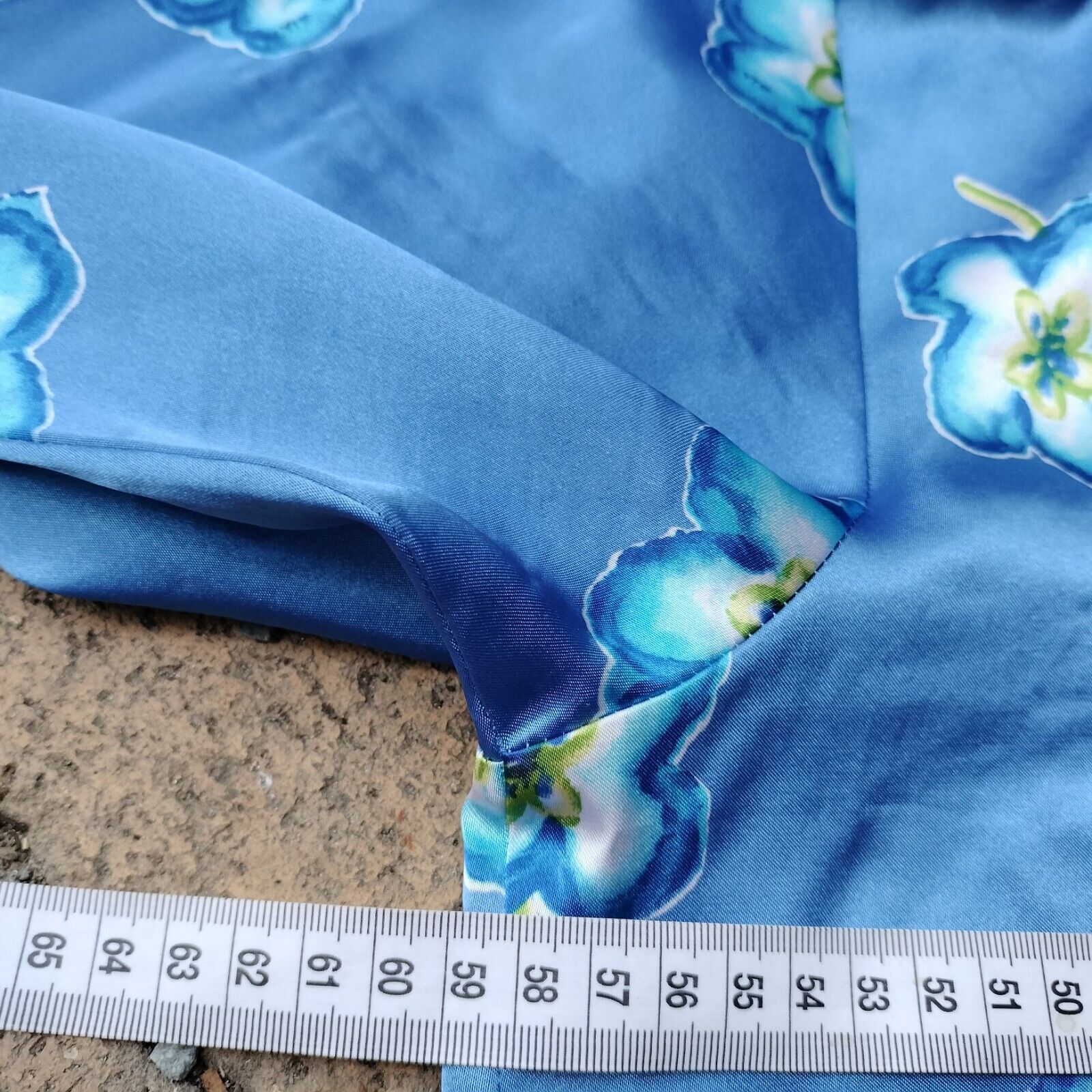 Man Made In Australia Vintage 80s Top Blouse Floral Satin Button Up Pyjamas Size L / US 10 / IT 46 - 9 Thumbnail