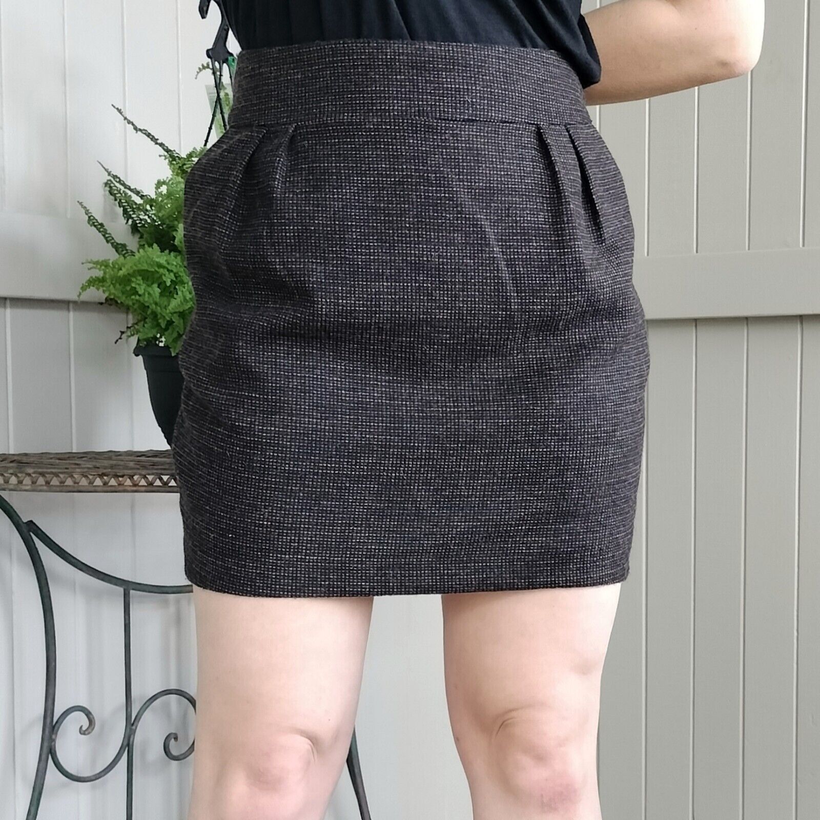 Man Made In Australia × Vintage Vintage Portmans Knit Pleated High Waist Skirt Size 34" / US 12 / IT 48 - 1 Thumbnail