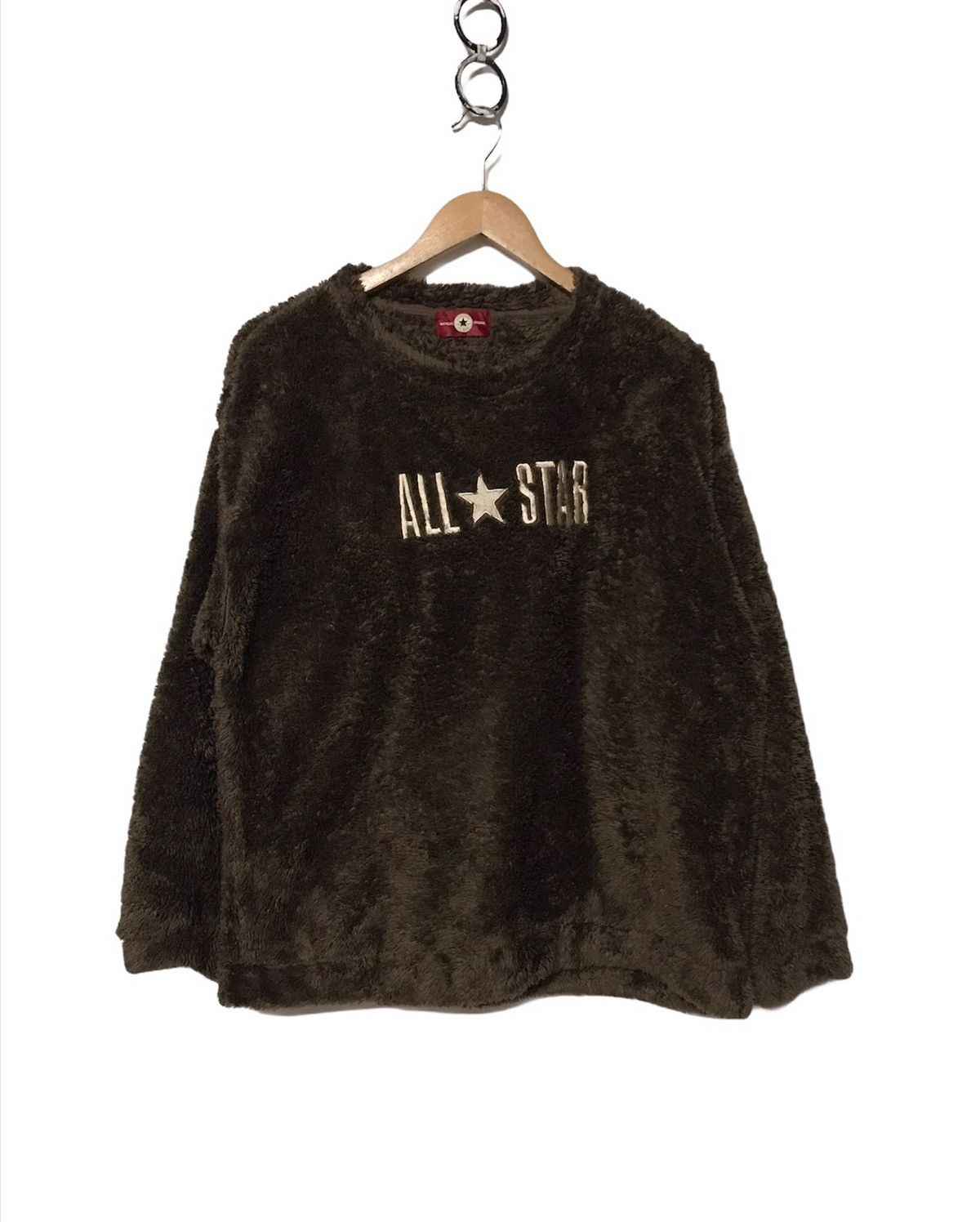 Converse × Vintage 🔥Converse All Star Faux Fur Sweatshirts Size US M / EU 48-50 / 2 - 1 Thumbnail