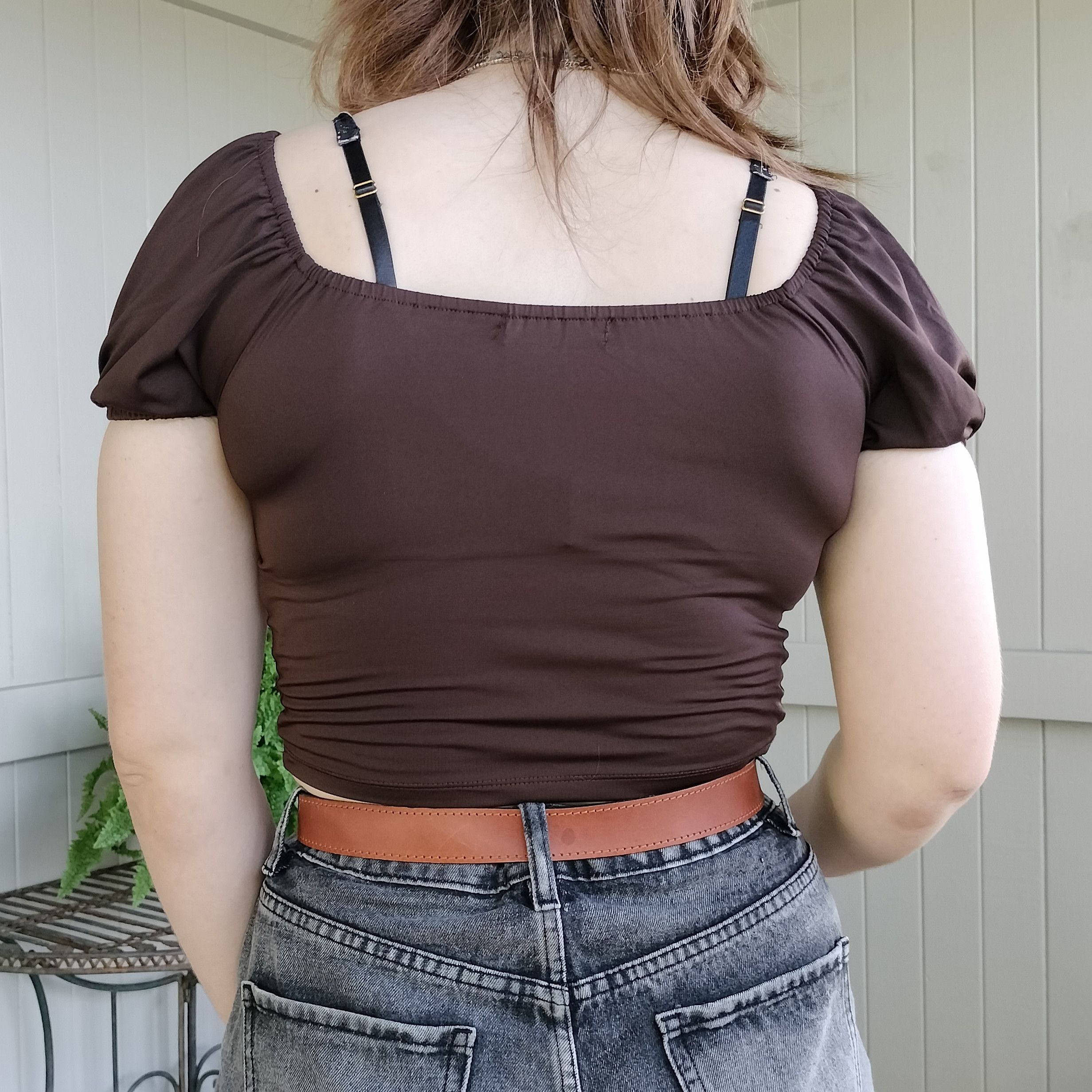 Other Ally on shoulder/off shoulder milkmaid puff sleeve crop top Size ONE SIZE - 3 Thumbnail