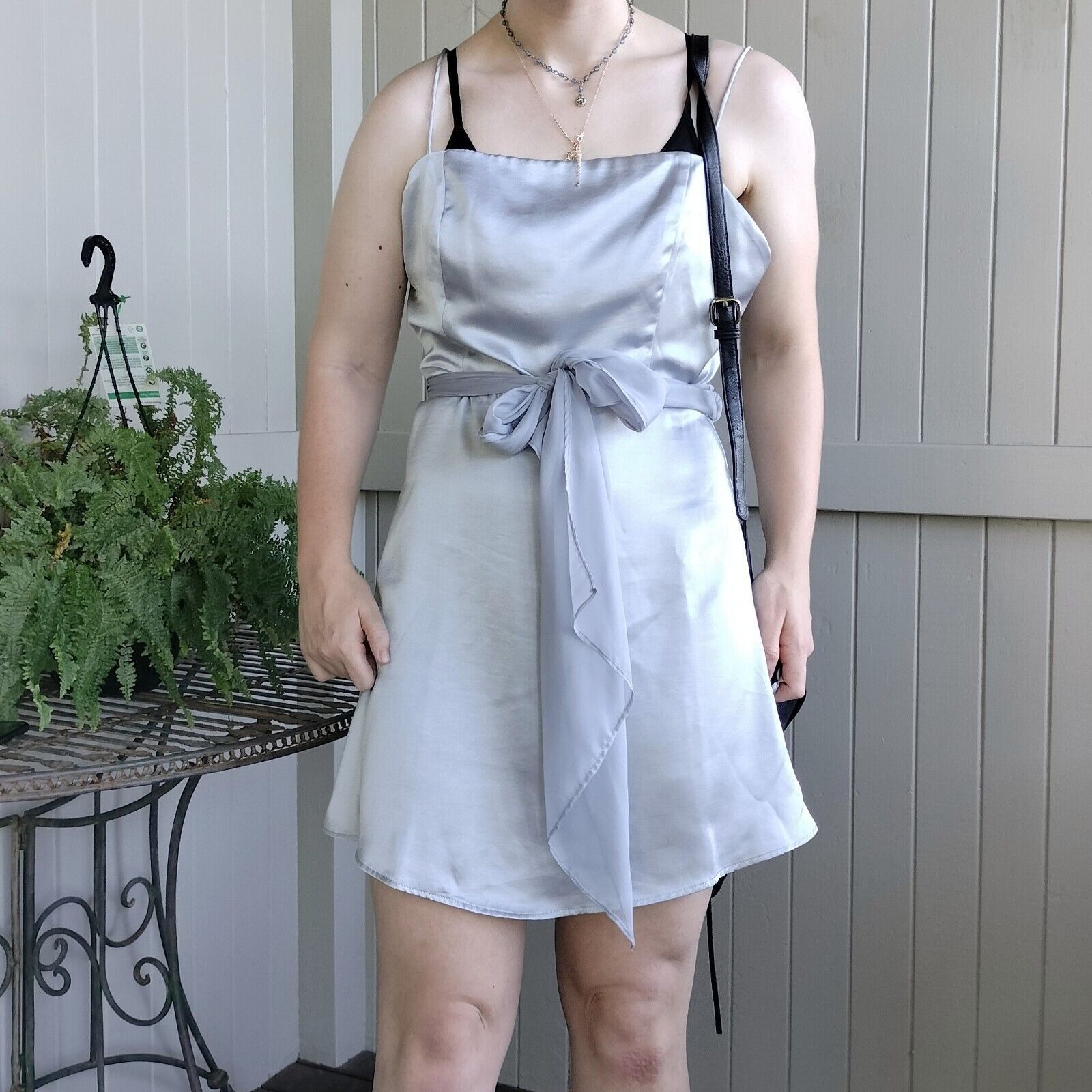 Boohoo Boohoo Dress Blue A Line Mini Satin Corset Strappy Formal Size XL / US 12-14 / IT 48-50 - 2 Thumbnail