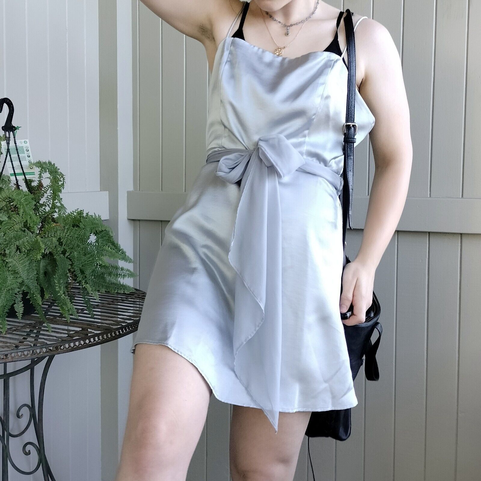 Boohoo Boohoo Dress Blue A Line Mini Satin Corset Strappy Formal Size XL / US 12-14 / IT 48-50 - 1 Thumbnail