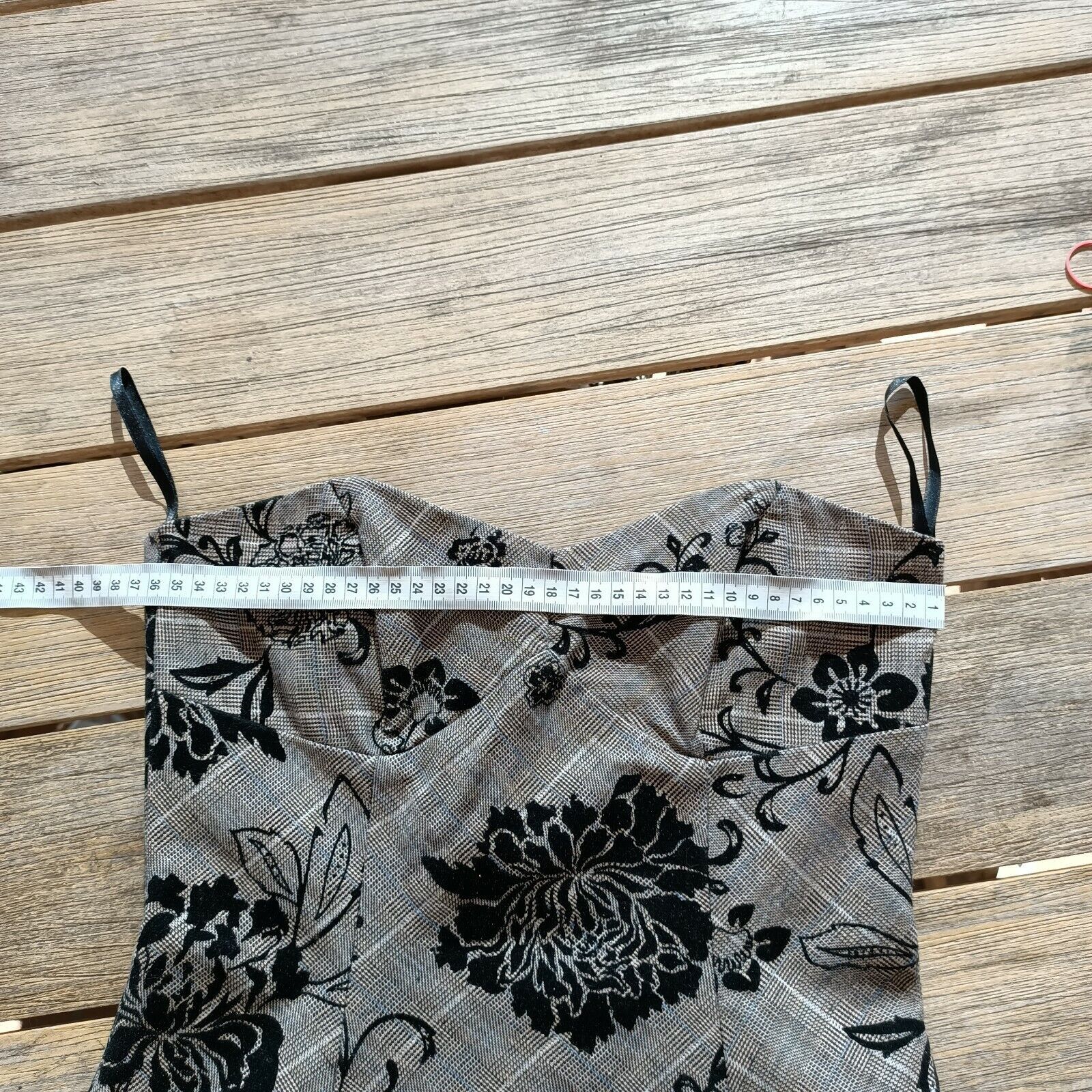 Designer Review Vintage 90s Y2KCorset Top Floral Velvet Houndstooth Size S / US 4 / IT 40 - 11 Thumbnail