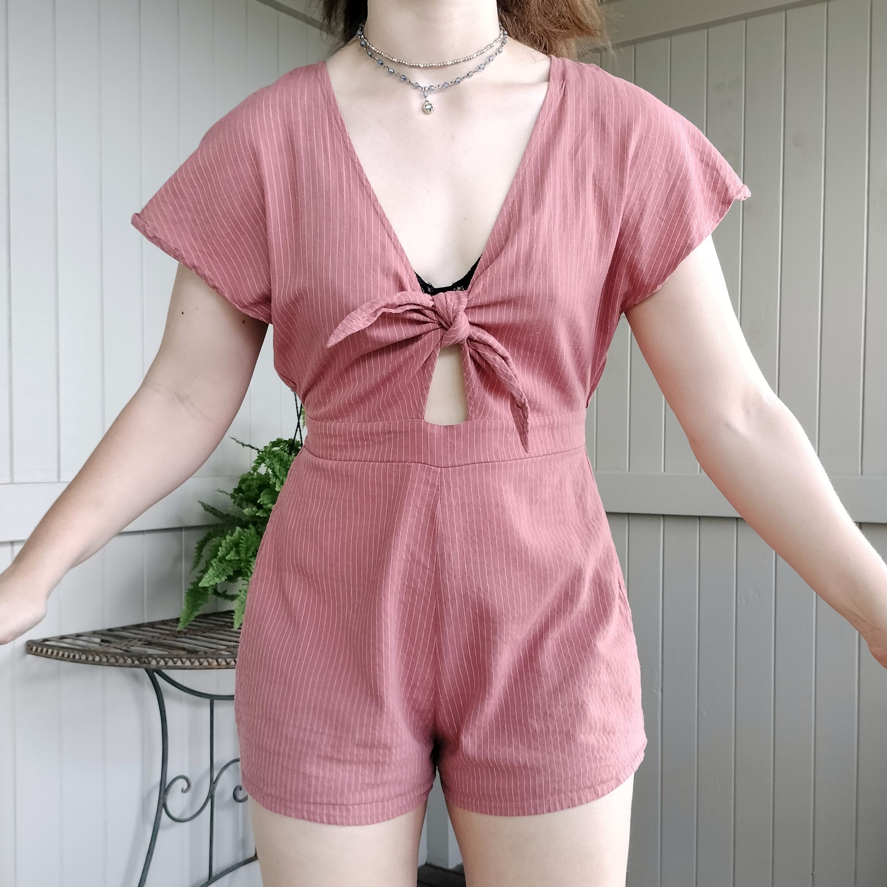 Other Jay Jays pinstripe playsuit romper with tie detail front Size 28" / US 6 / IT 42 - 2 Thumbnail