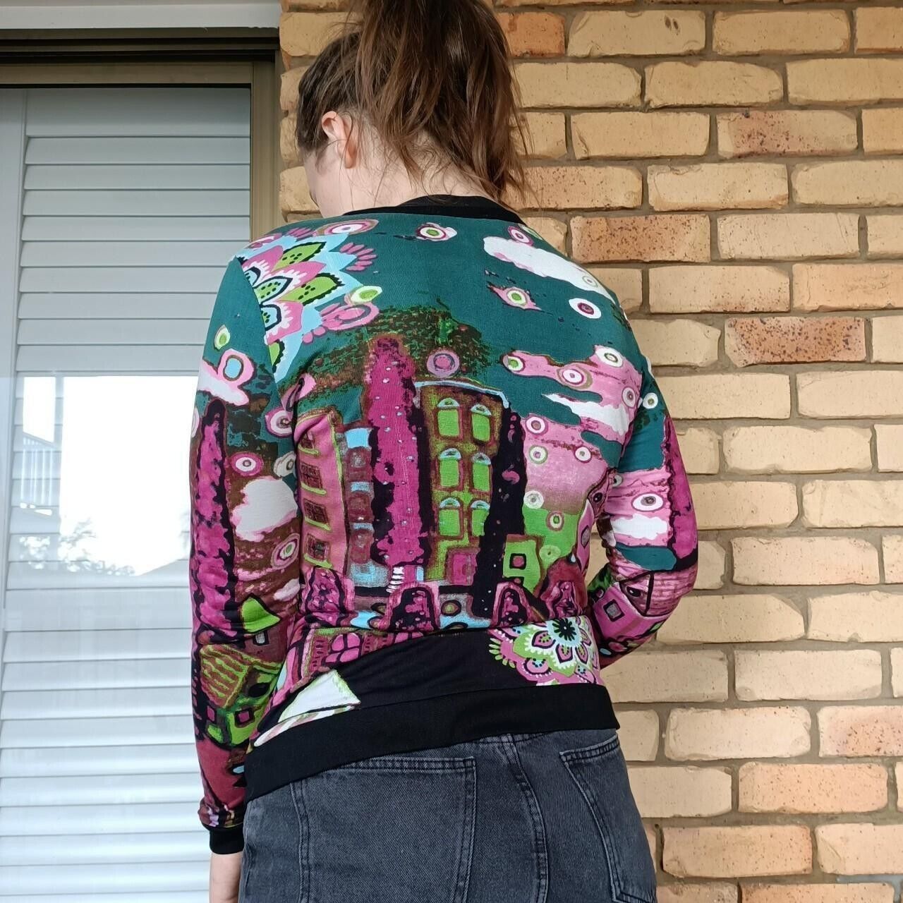Designer Vintage Y2K Orientique Cardigan Pink Floral Knit Button Up Size M / US 6-8 / IT 42-44 - 3 Thumbnail