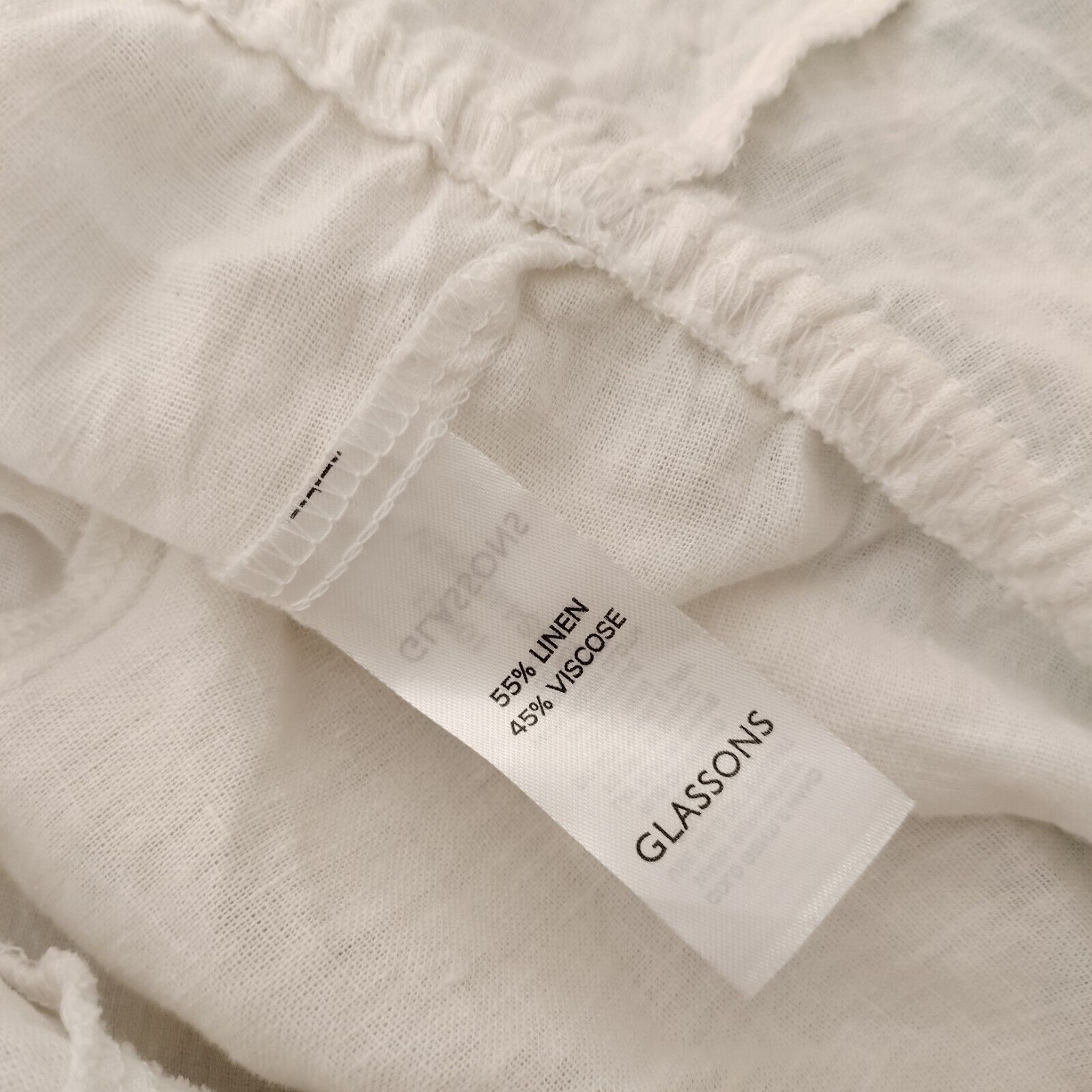 Other Glassons Top White Short Sleeve Crop Linen Gauze Festival Size M / US 6-8 / IT 42-44 - 6 Thumbnail