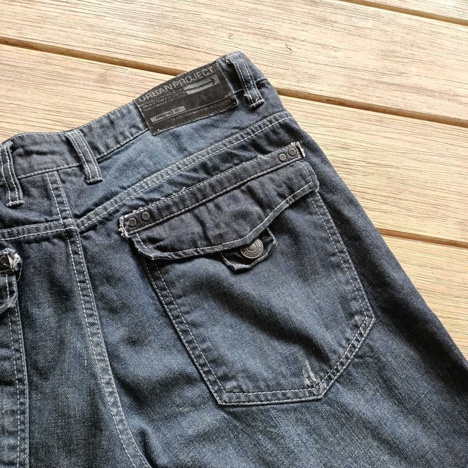 Vintage Vintage Y2K 2000s Shorts Jorts Mens Blue Denim Size US 34 / EU 50 - 7 Thumbnail
