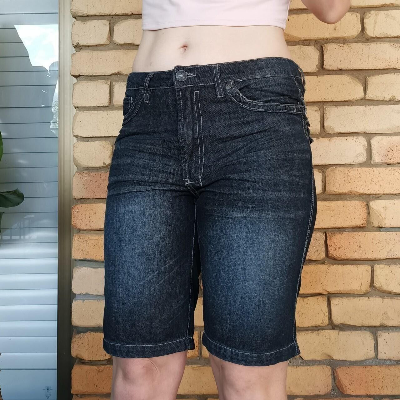 Vintage Vintage Y2K 2000s Shorts Jorts Mens Blue Denim Size US 34 / EU 50 - 3 Thumbnail