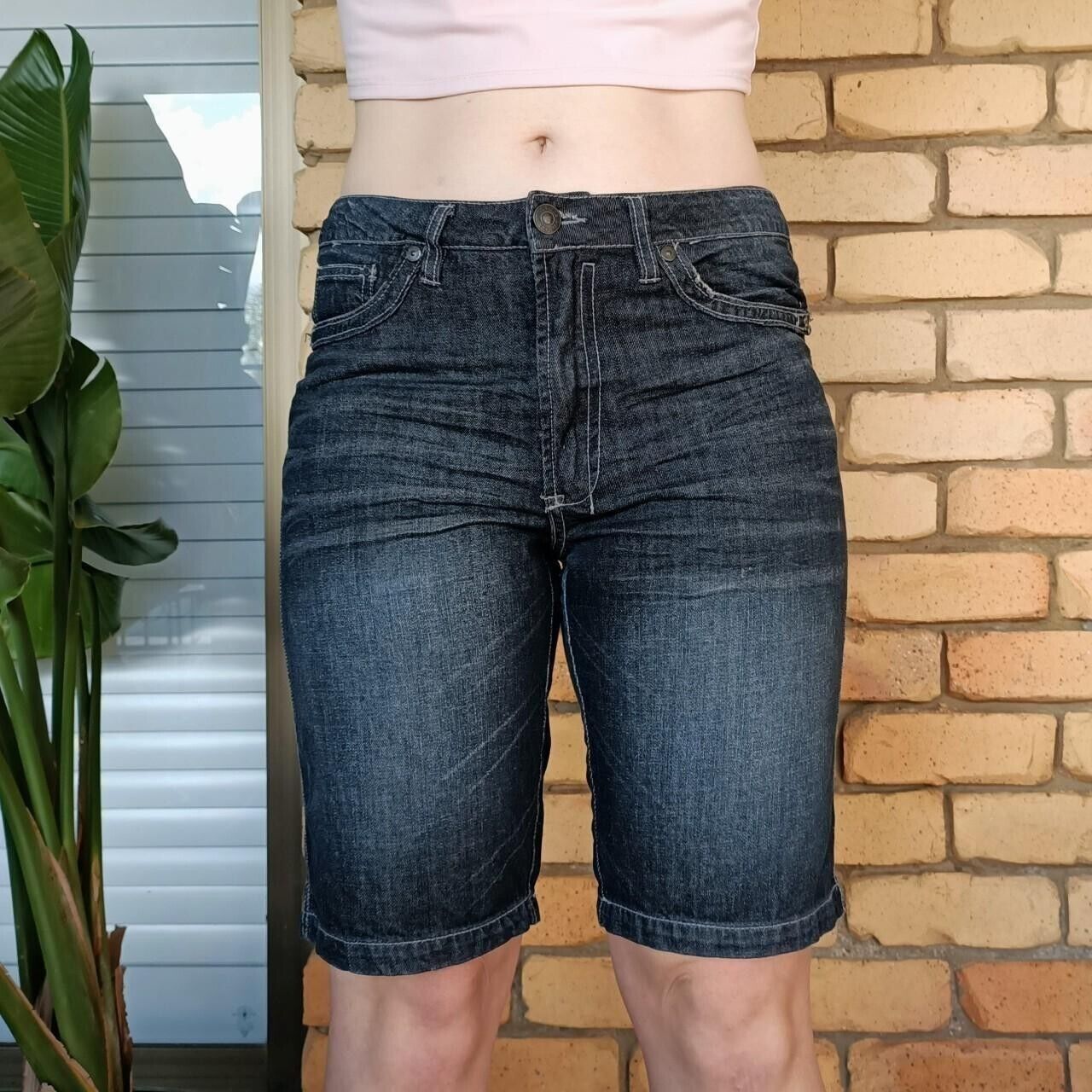 Vintage Vintage Y2K 2000s Shorts Jorts Mens Blue Denim Size US 34 / EU 50 - 1 Thumbnail