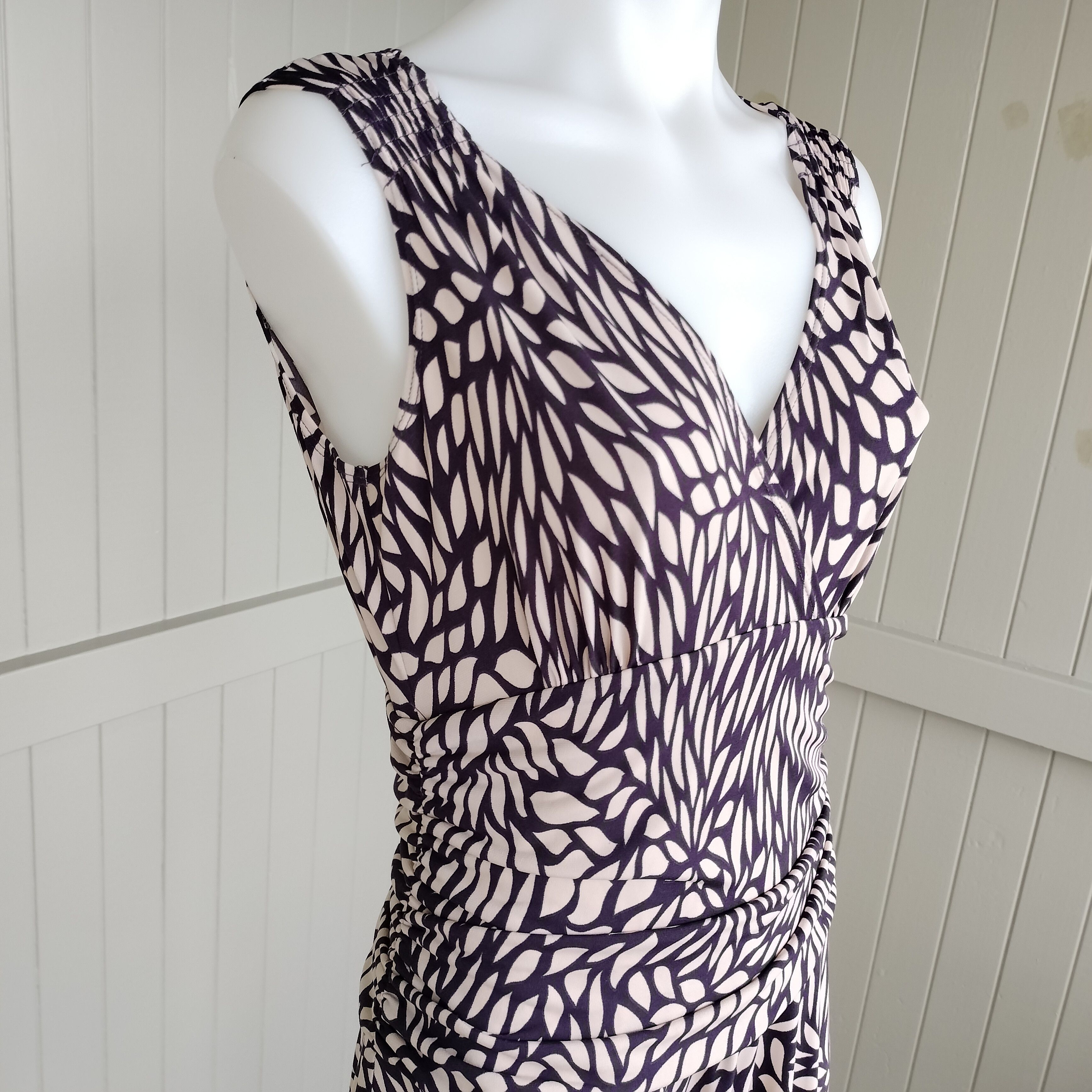 Man Made In Australia Vintage Y2K Purple Floral A Line Midi Dress Size S / US 4 / IT 40 - 5 Thumbnail