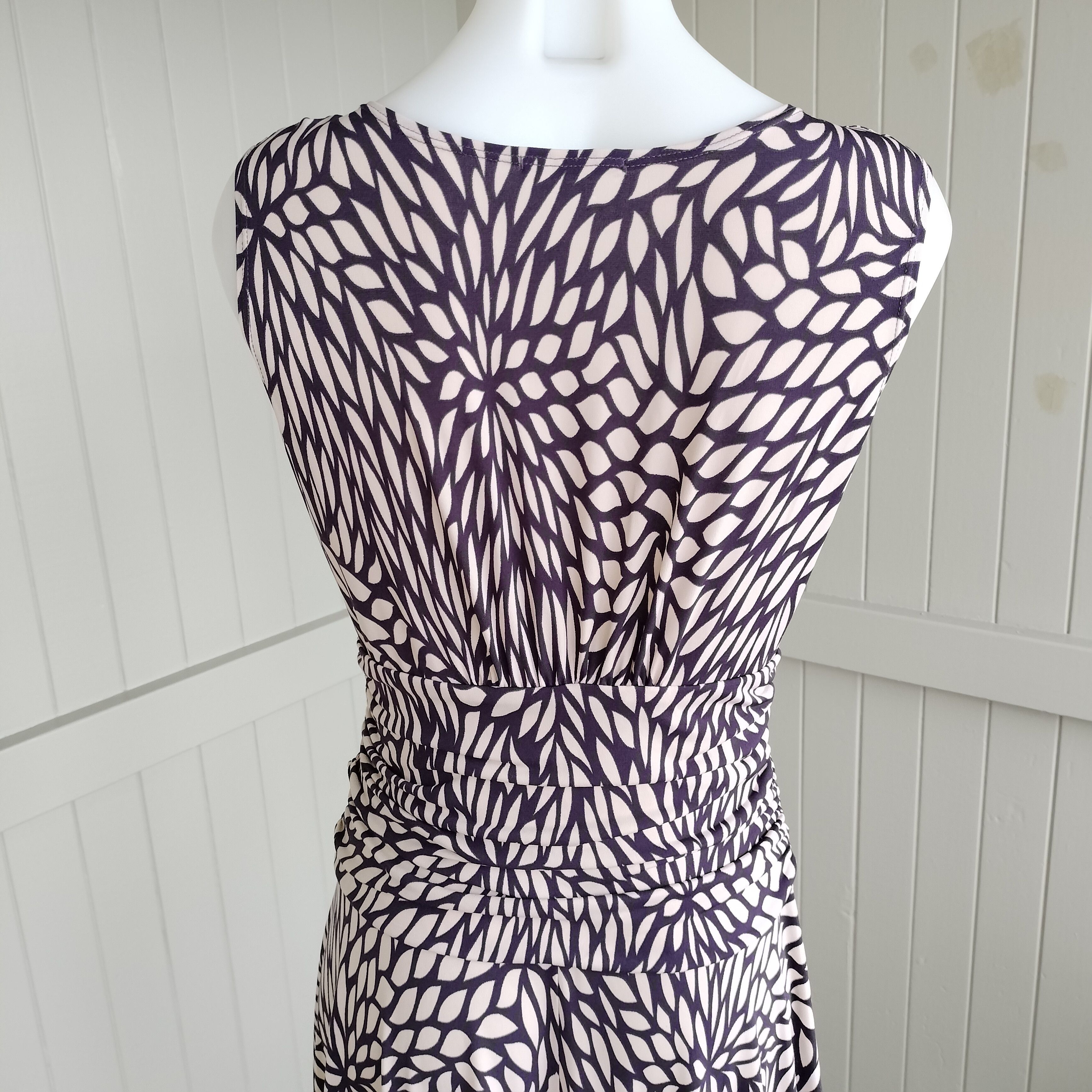 Man Made In Australia Vintage Y2K Purple Floral A Line Midi Dress Size S / US 4 / IT 40 - 6 Thumbnail