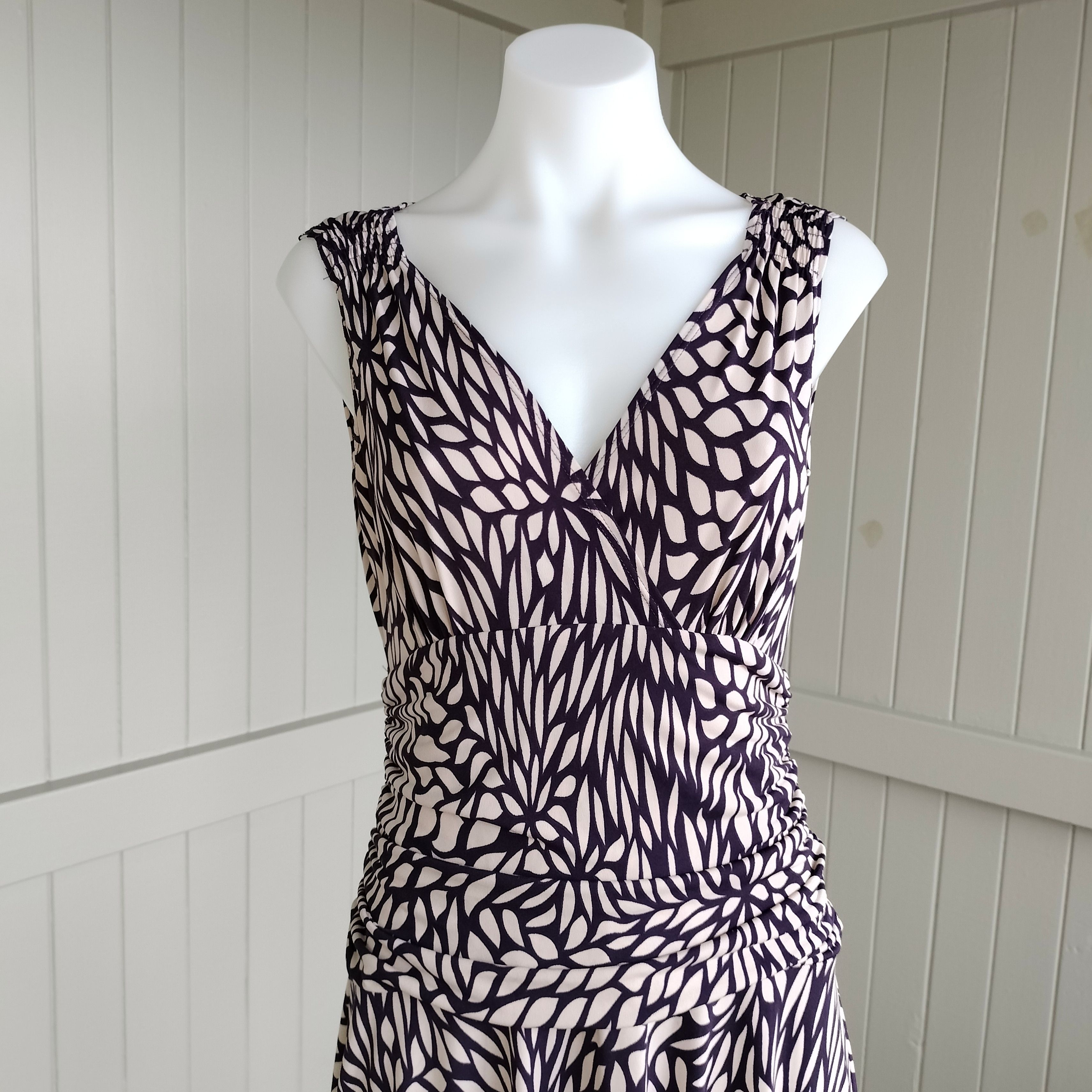 Man Made In Australia Vintage Y2K Purple Floral A Line Midi Dress Size S / US 4 / IT 40 - 3 Thumbnail