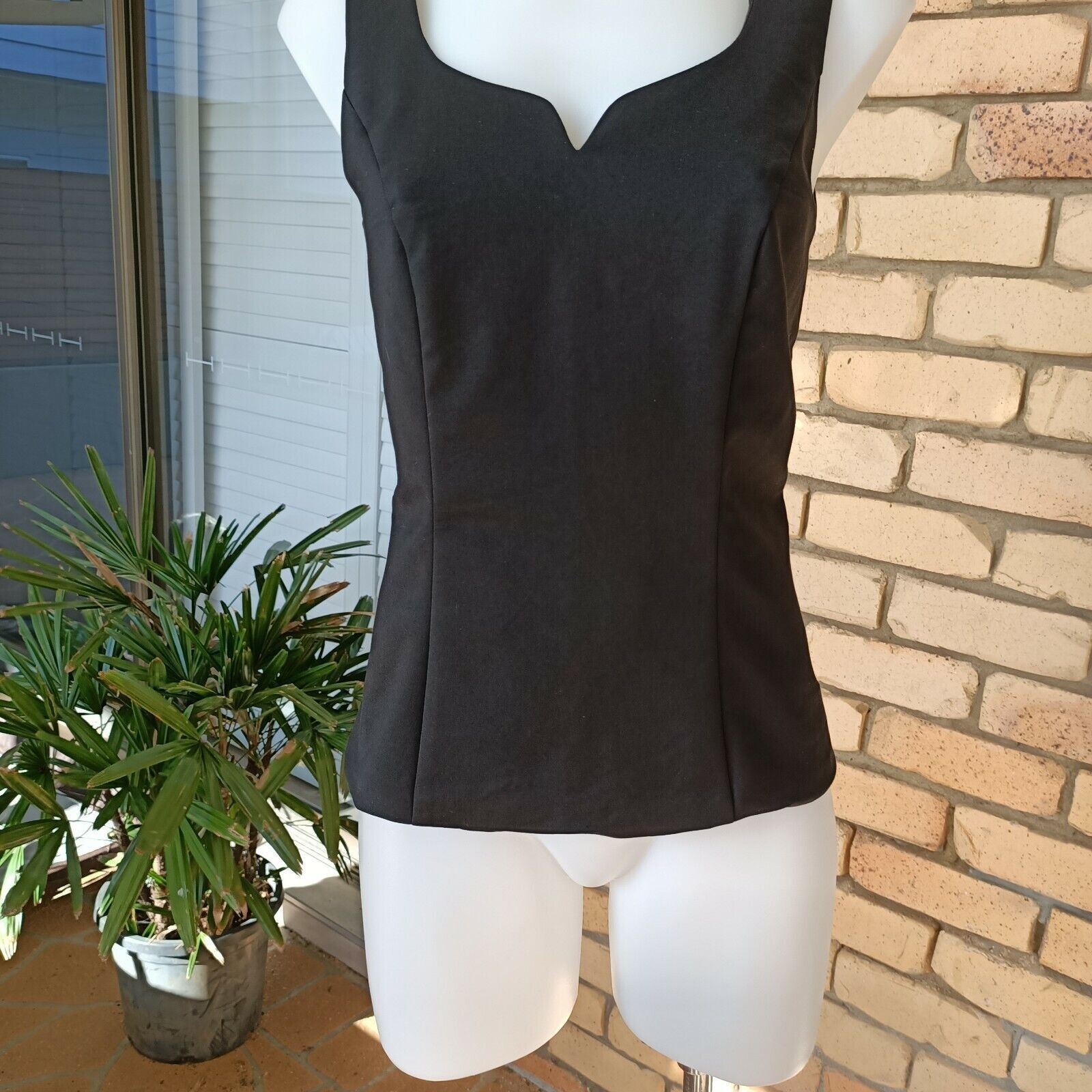 Review Review Corset Top Black Sweetheart Fitted Retro Zip Back Size M / US 6-8 / IT 42-44 - 5 Thumbnail