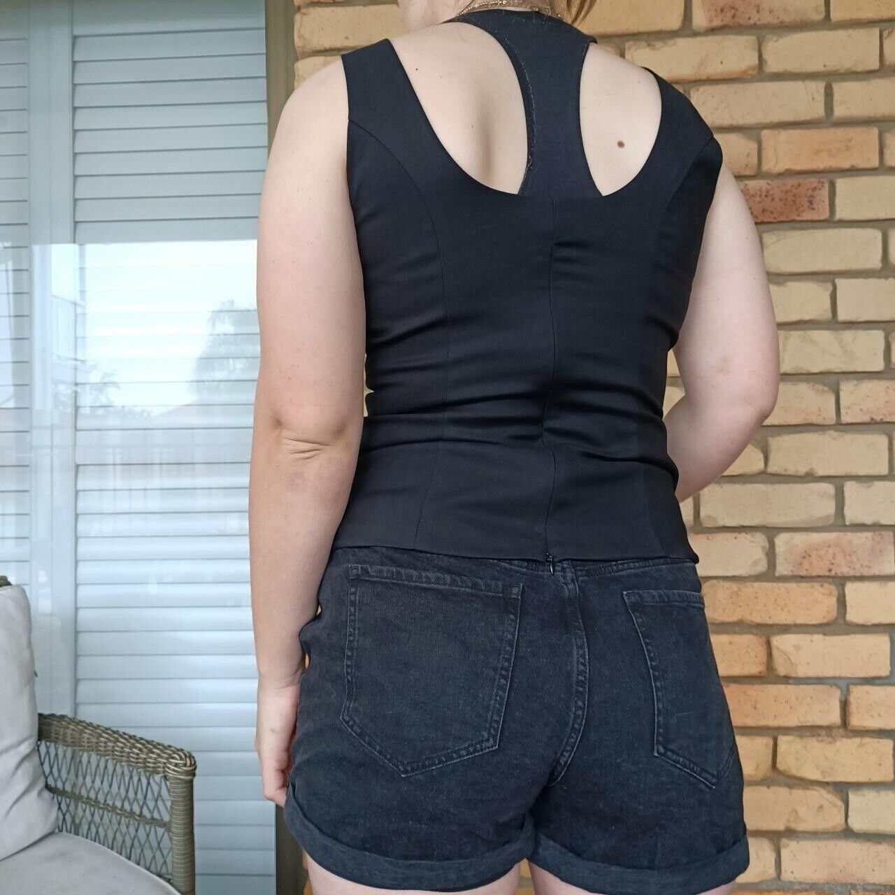 Review Review Corset Top Black Sweetheart Fitted Retro Zip Back Size M / US 6-8 / IT 42-44 - 2 Thumbnail
