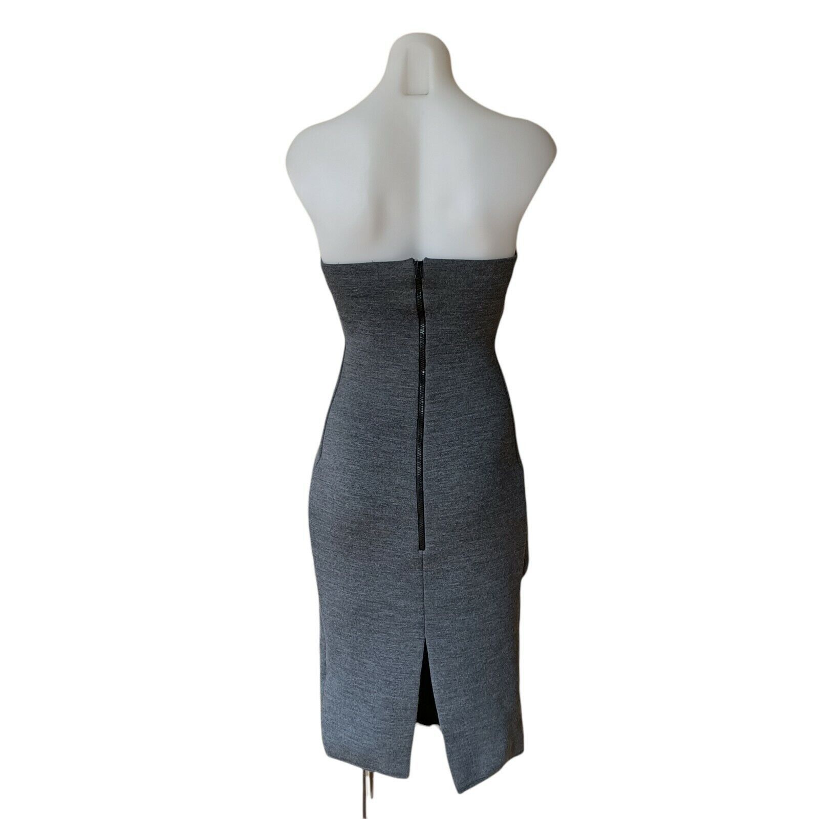 Designer By Johnny Size 6 Dress Grey 100% Merino Wool Size XS / US 0-2 / IT 36-38 - 3 Thumbnail