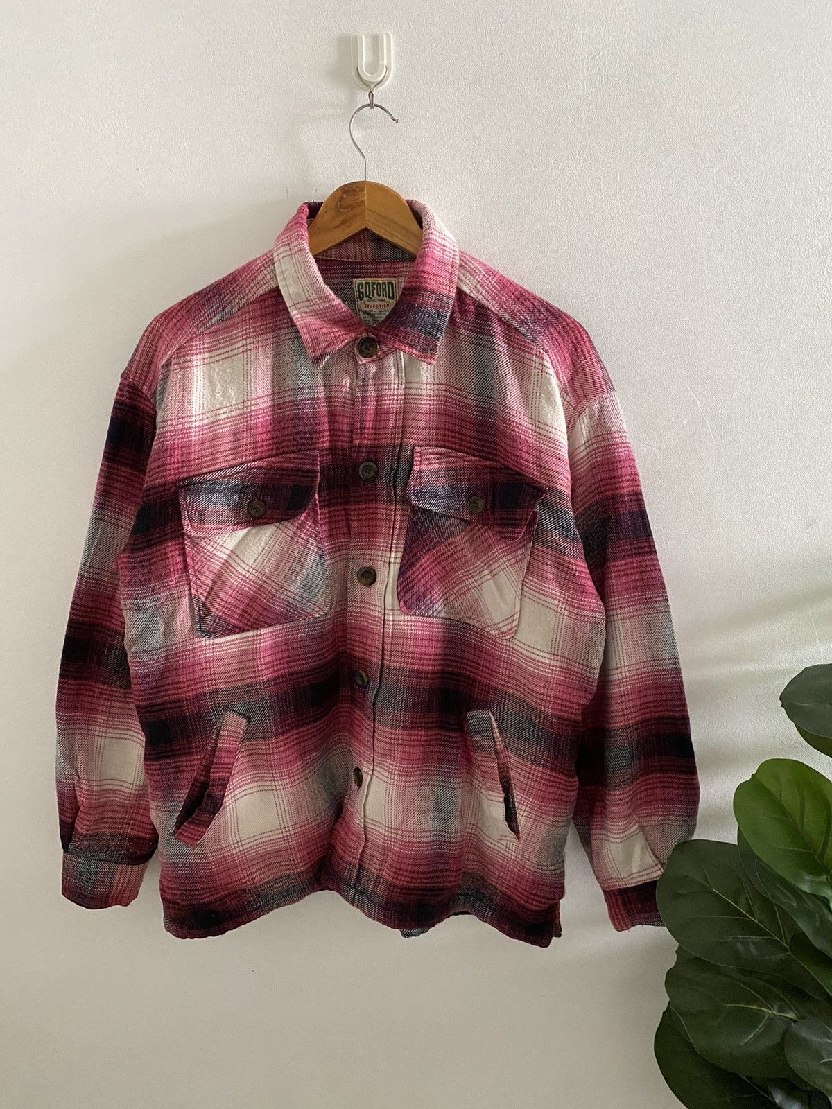 Flannel × Tornado Mart × Vintage GQFORD Checkered Plaid Jacket Kurt Cobain Style Size US L / EU 52-54 / 3 - 4 Thumbnail