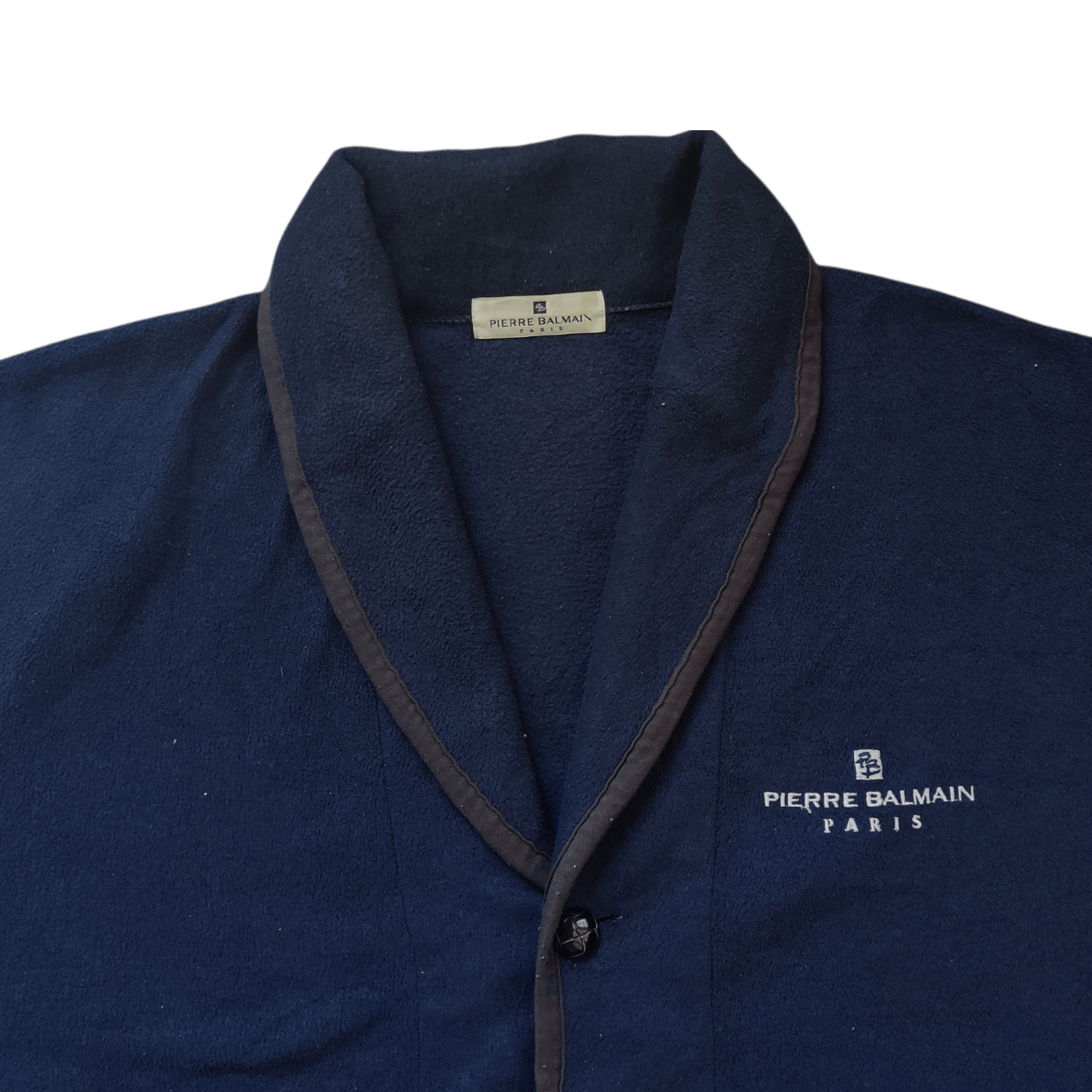 Pierre Balmain Vintage 90s Pierre Balmain Paris Fleece Jacket 3 Button Size US XL / EU 56 / 4 - 2 Thumbnail