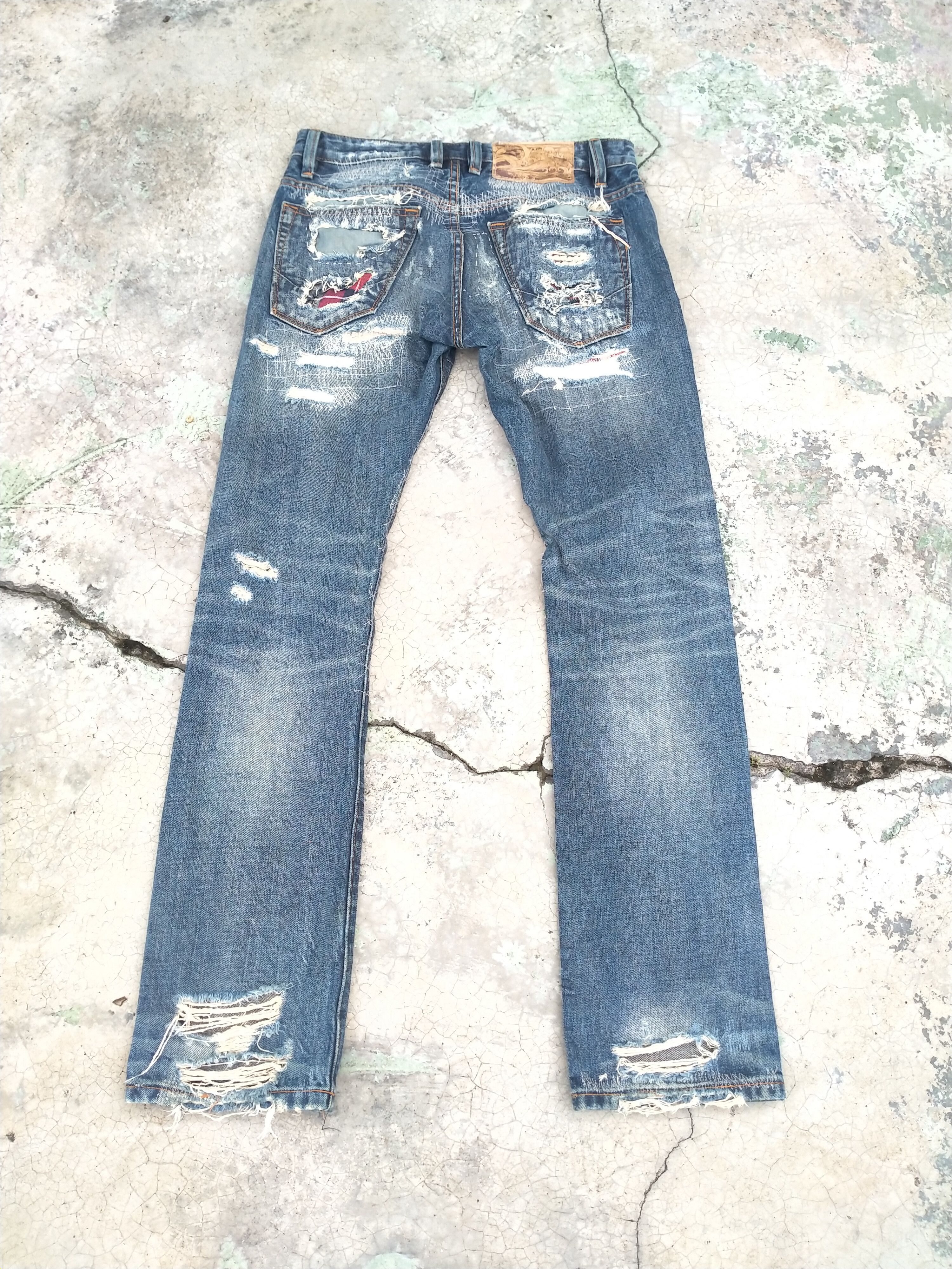 Japanese Brand Distressed boro sashiko style by Cult of individuality Denim Size US 32 / EU 48 - 18 Thumbnail