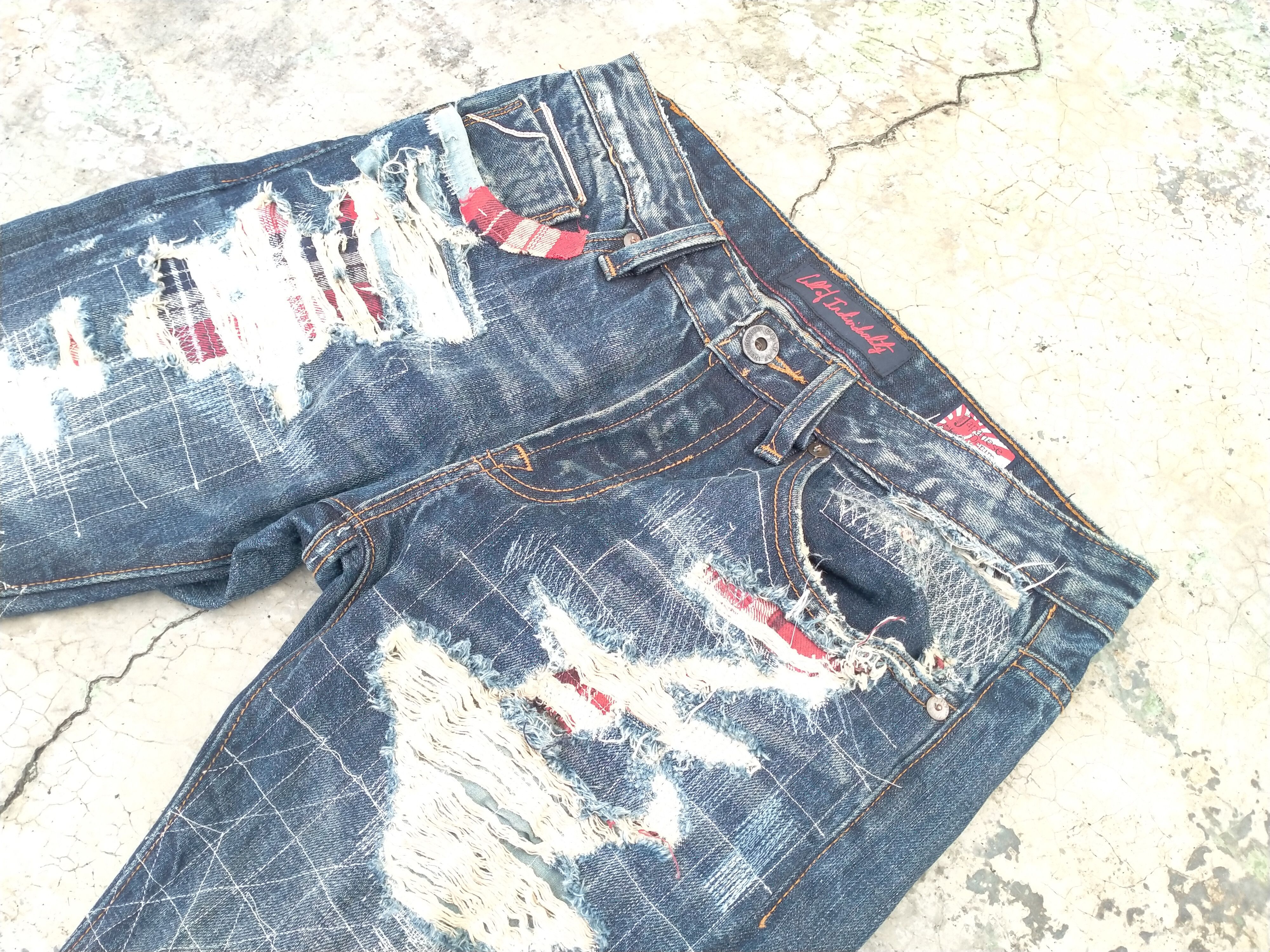 Japanese Brand Distressed boro sashiko style by Cult of individuality Denim Size US 32 / EU 48 - 7 Thumbnail