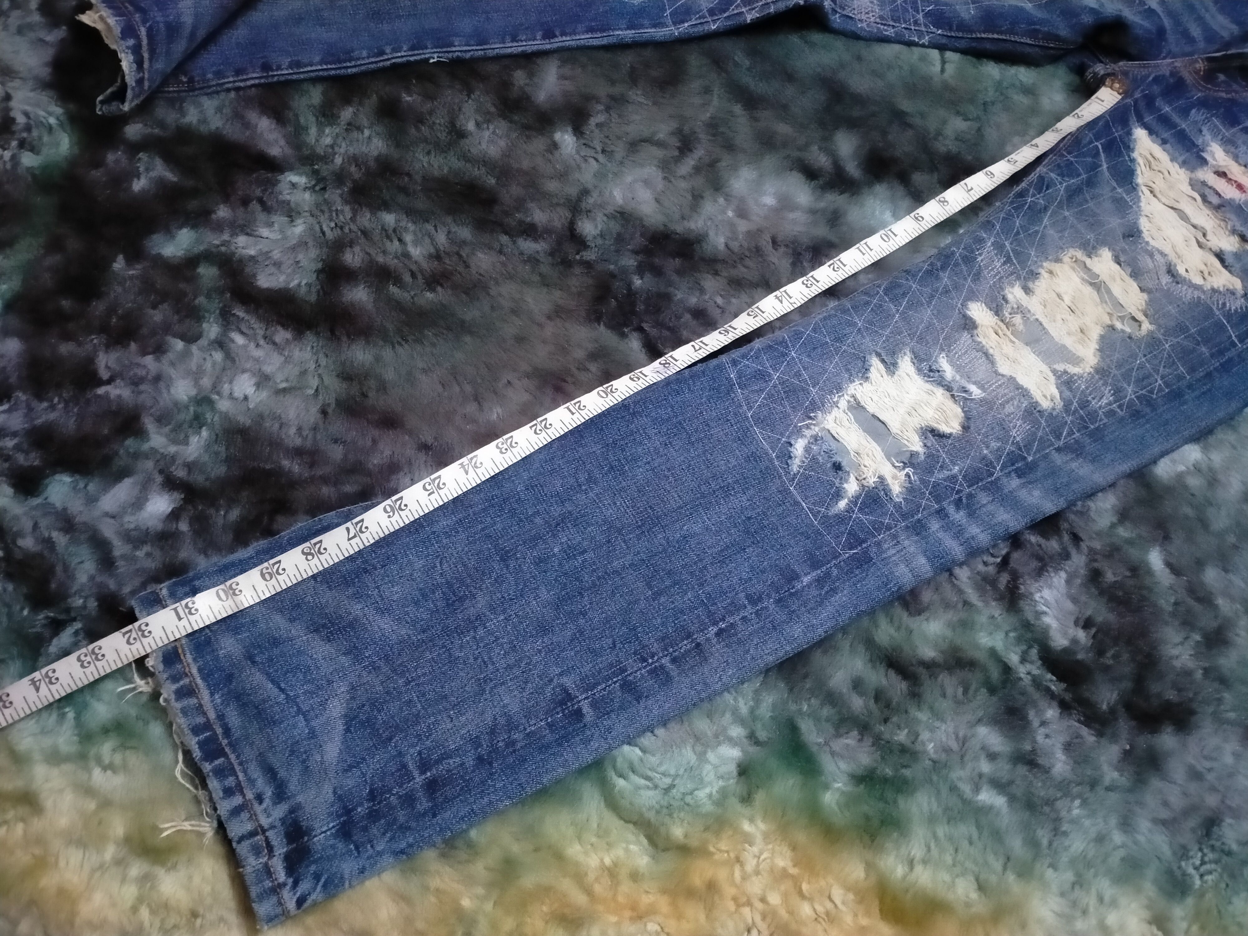 Japanese Brand Distressed boro sashiko style by Cult of individuality Denim Size US 32 / EU 48 - 25 Thumbnail