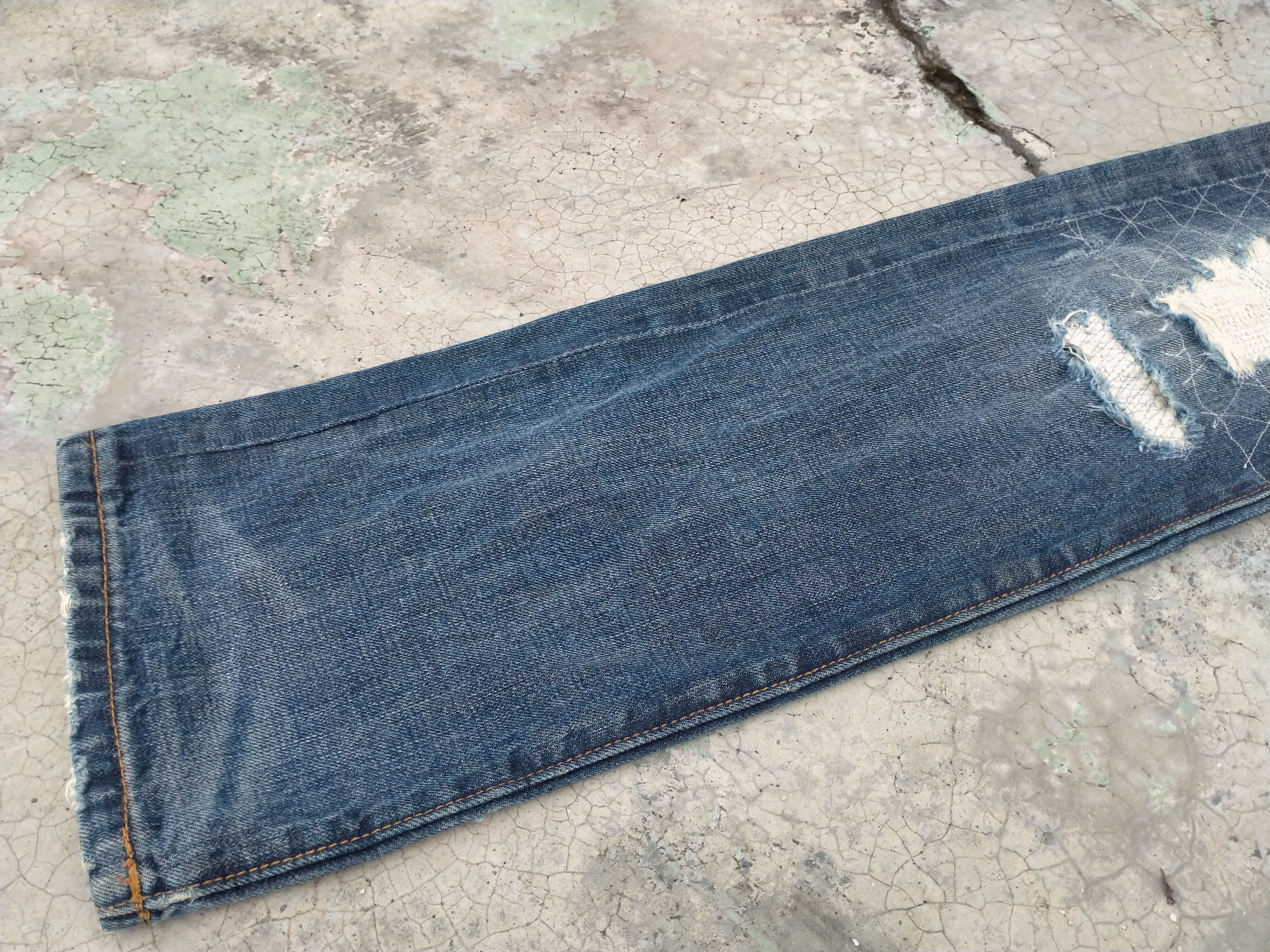Japanese Brand Distressed boro sashiko style by Cult of individuality Denim Size US 32 / EU 48 - 10 Thumbnail