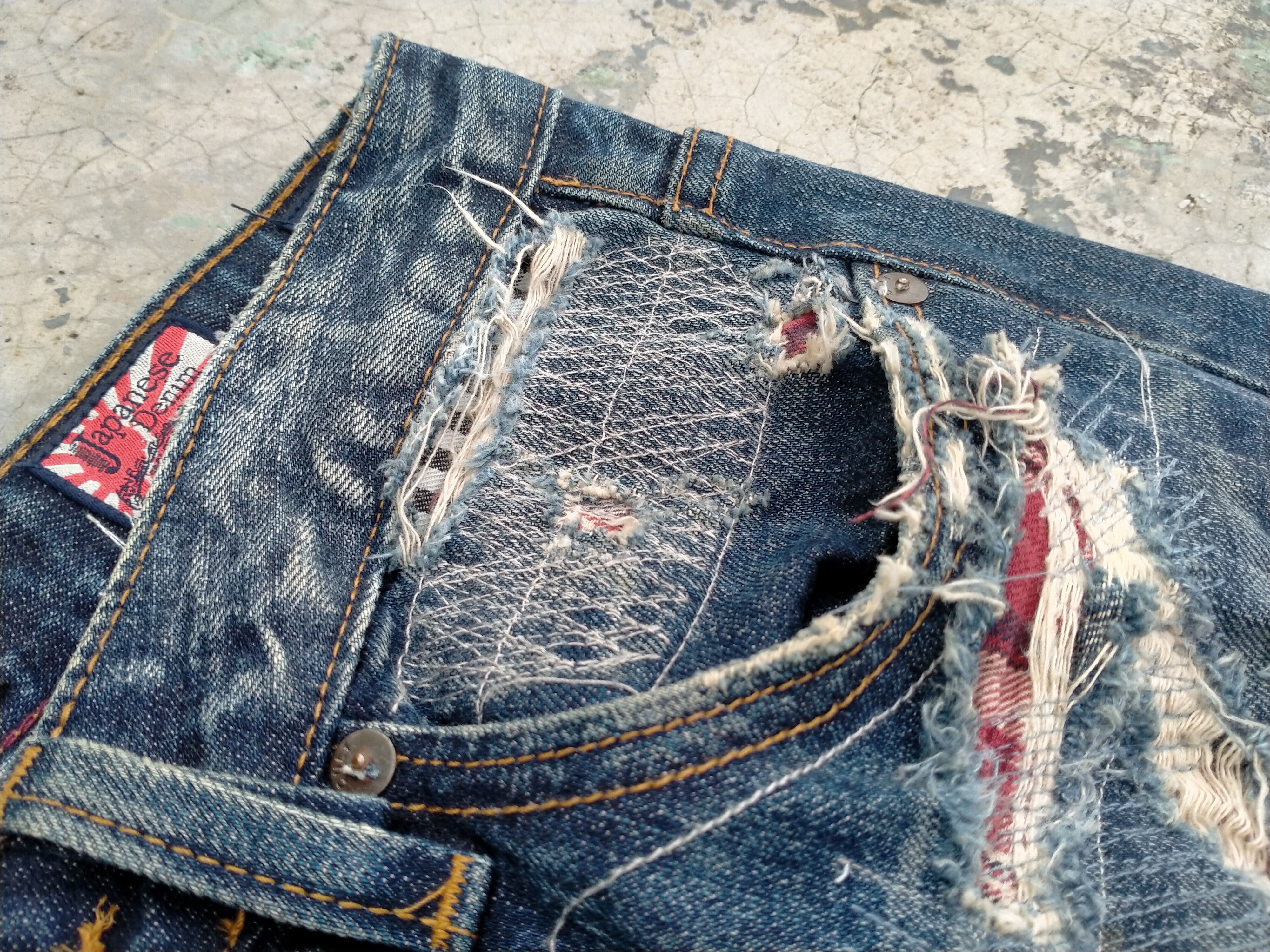 Japanese Brand Distressed boro sashiko style by Cult of individuality Denim Size US 32 / EU 48 - 6 Thumbnail