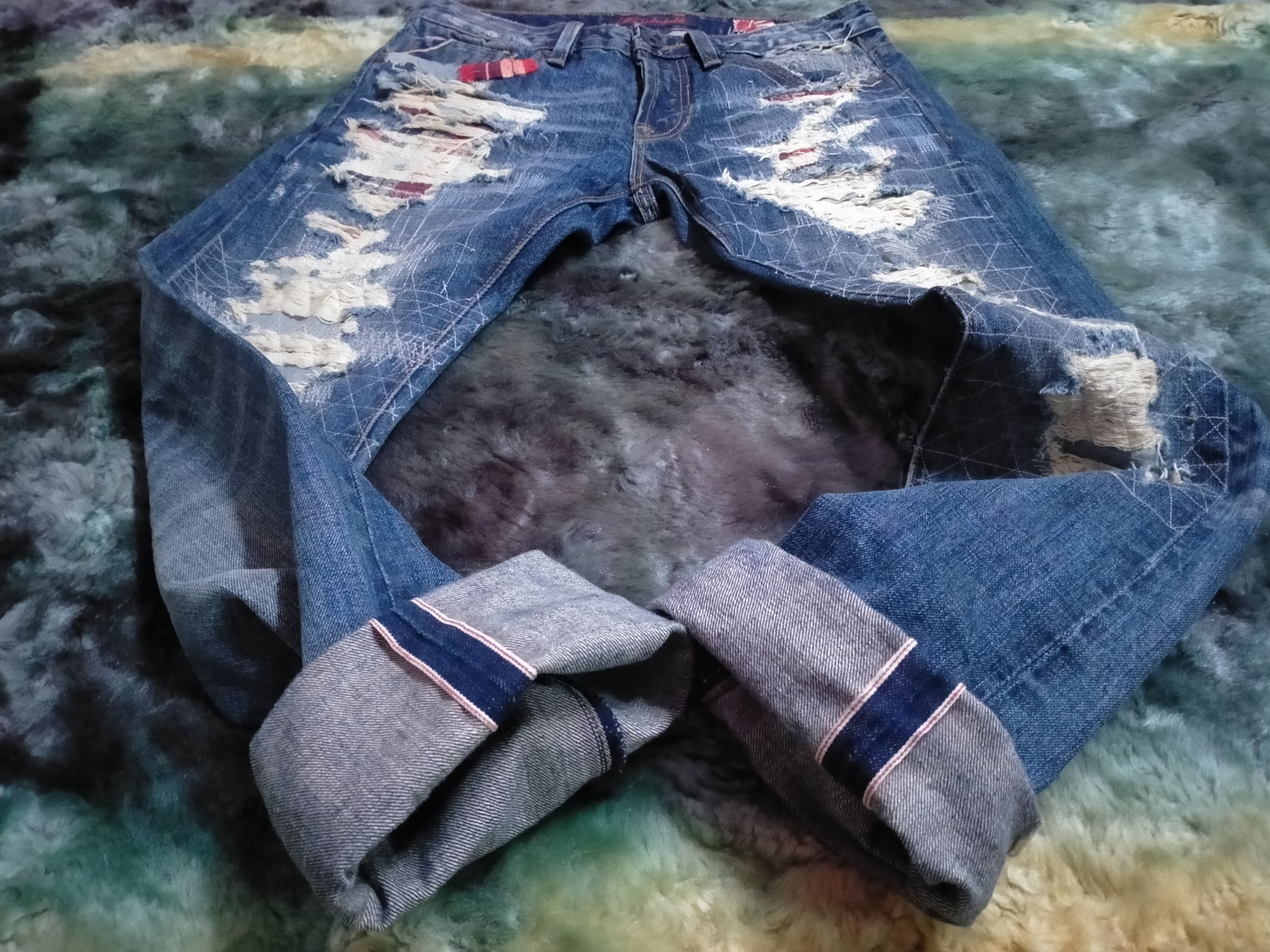 Japanese Brand Distressed boro sashiko style by Cult of individuality Denim Size US 32 / EU 48 - 20 Thumbnail