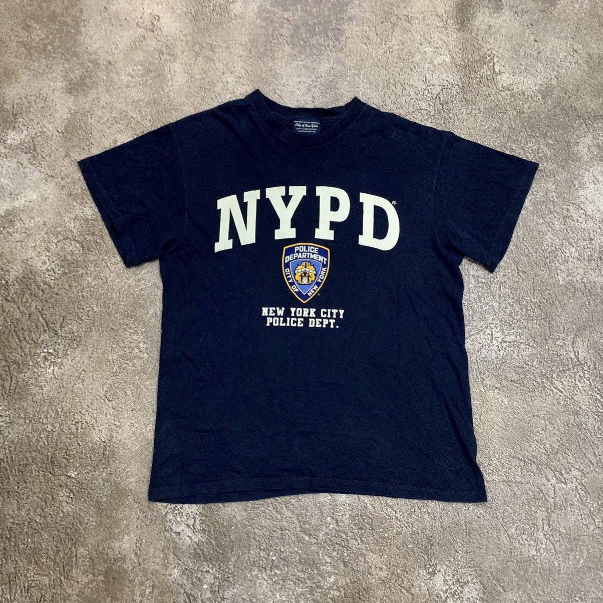 Vintage Vintage 90s NYPD Graphic Tee Sun Faded Streetwear Relaxed M Size US M / EU 48-50 / 2 - 1 Thumbnail