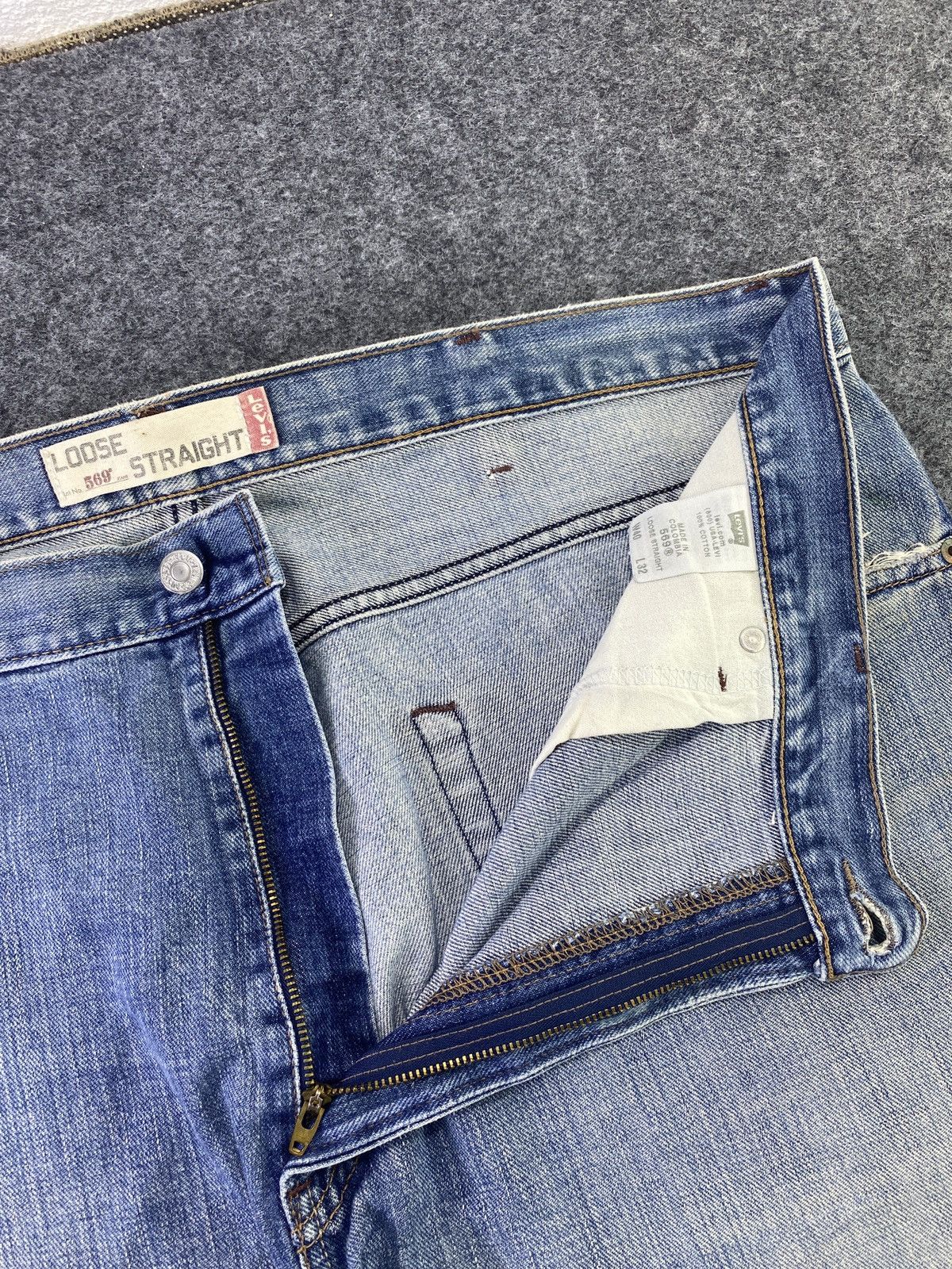 Levi's Vintage Levi's 569 Distress Blue Wash Jeans - J580 Size US 43 - 3 Thumbnail