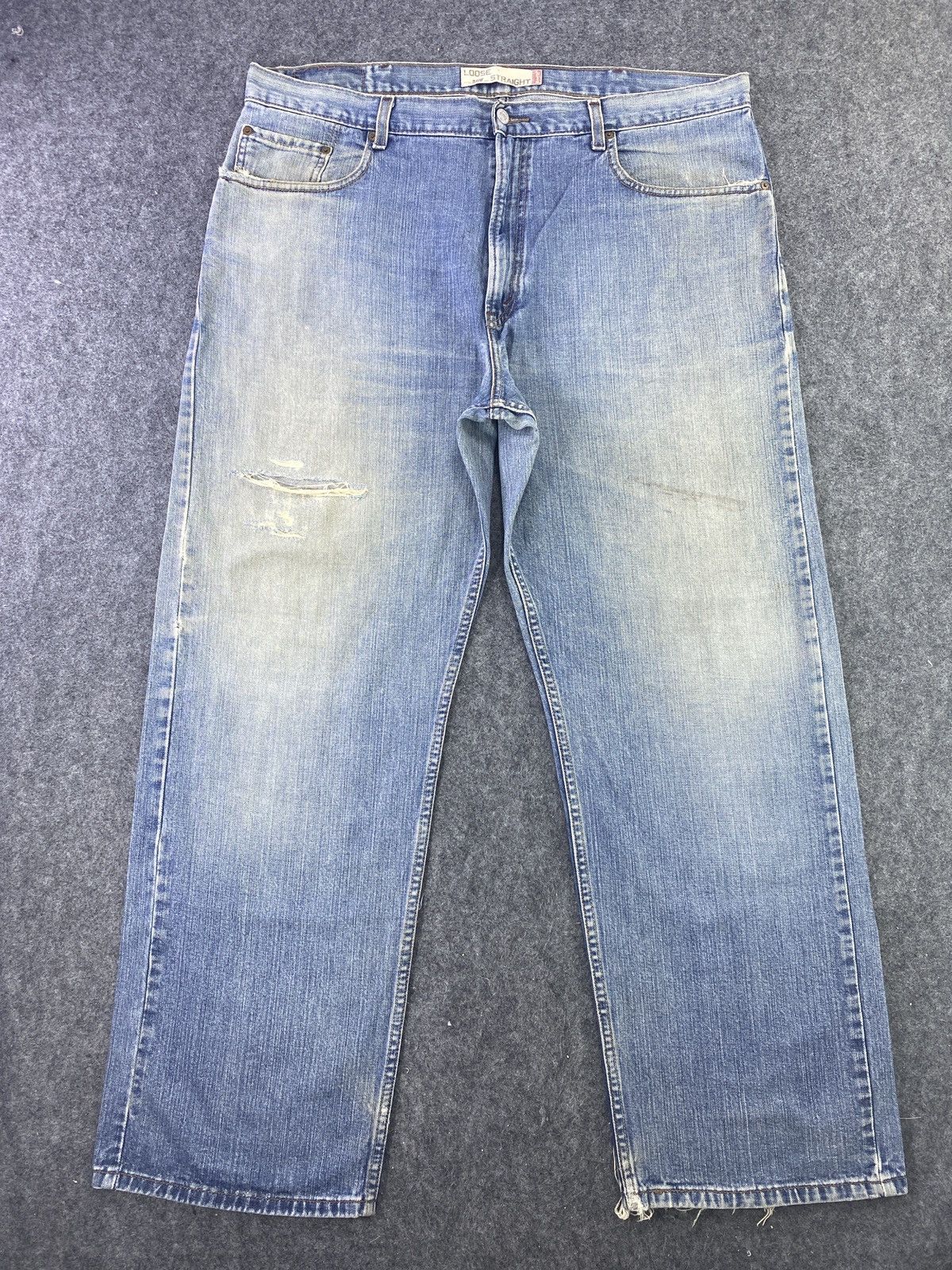 Levi's Vintage Levi's 569 Distress Blue Wash Jeans - J580 Size US 43 - 1 Thumbnail