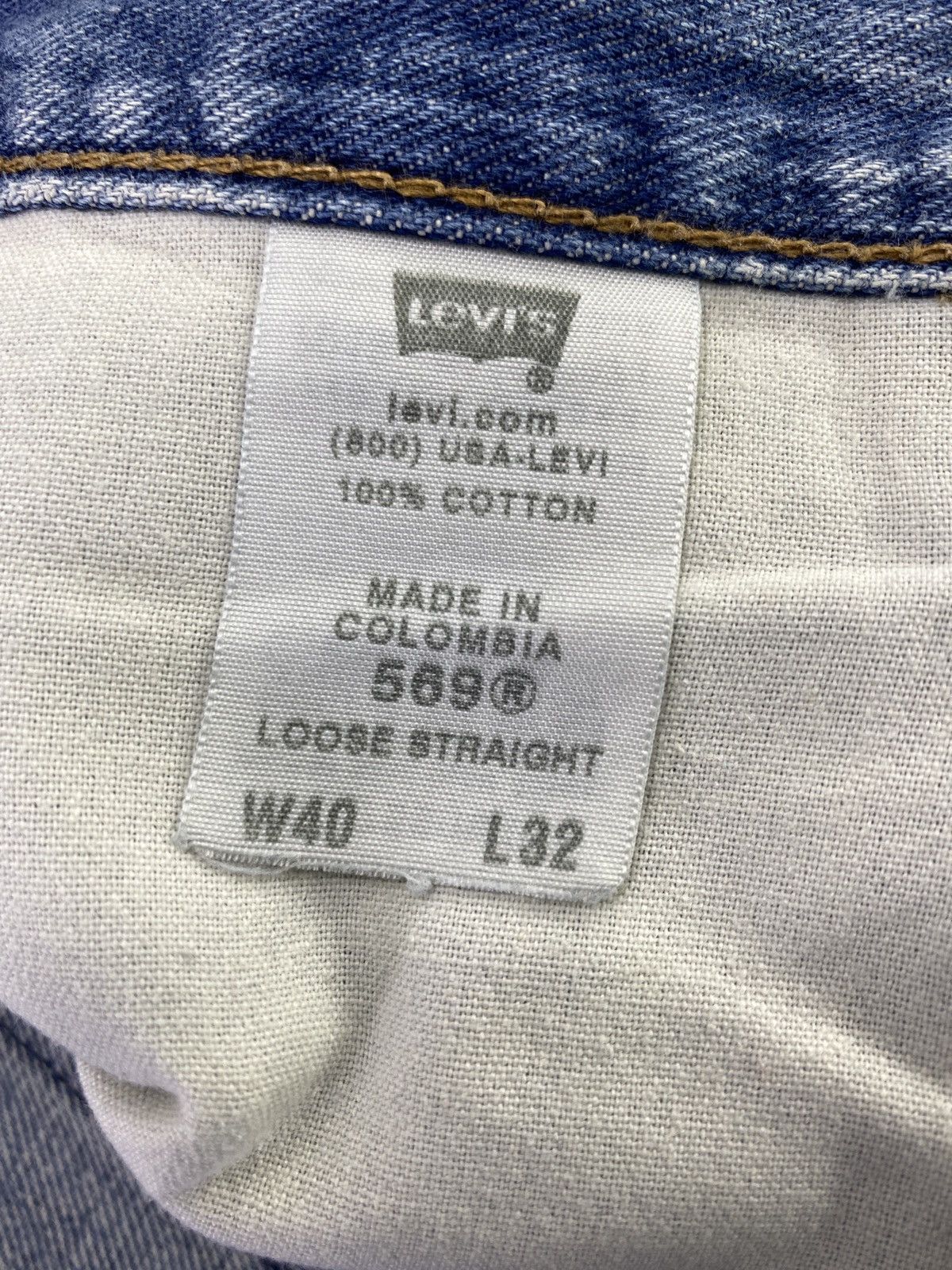 Levi's Vintage Levi's 569 Distress Blue Wash Jeans - J580 Size US 43 - 5 Thumbnail